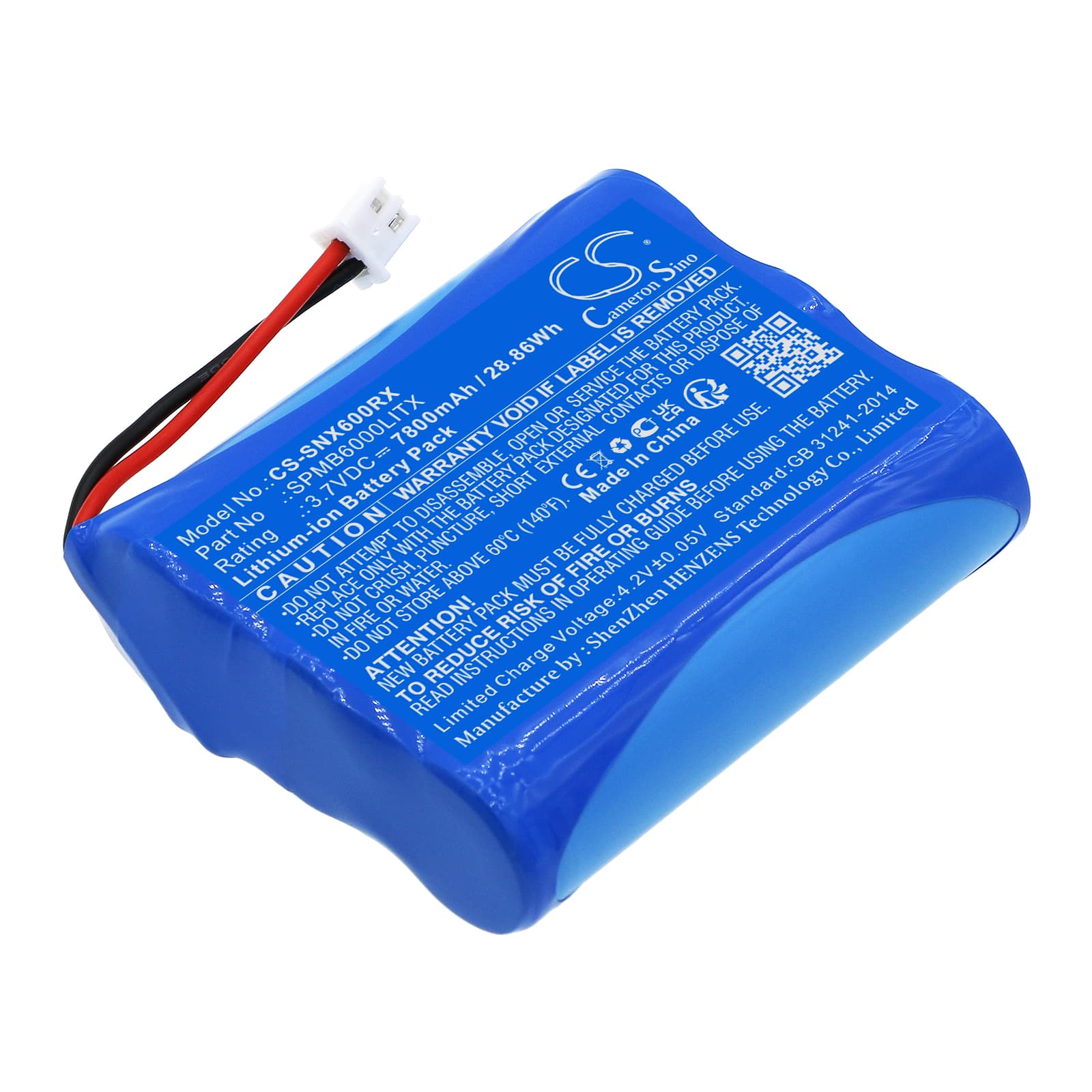 Replacement Battery for Spektrum Transmitter iX12 - CS-SNX600RX-1.jpg
