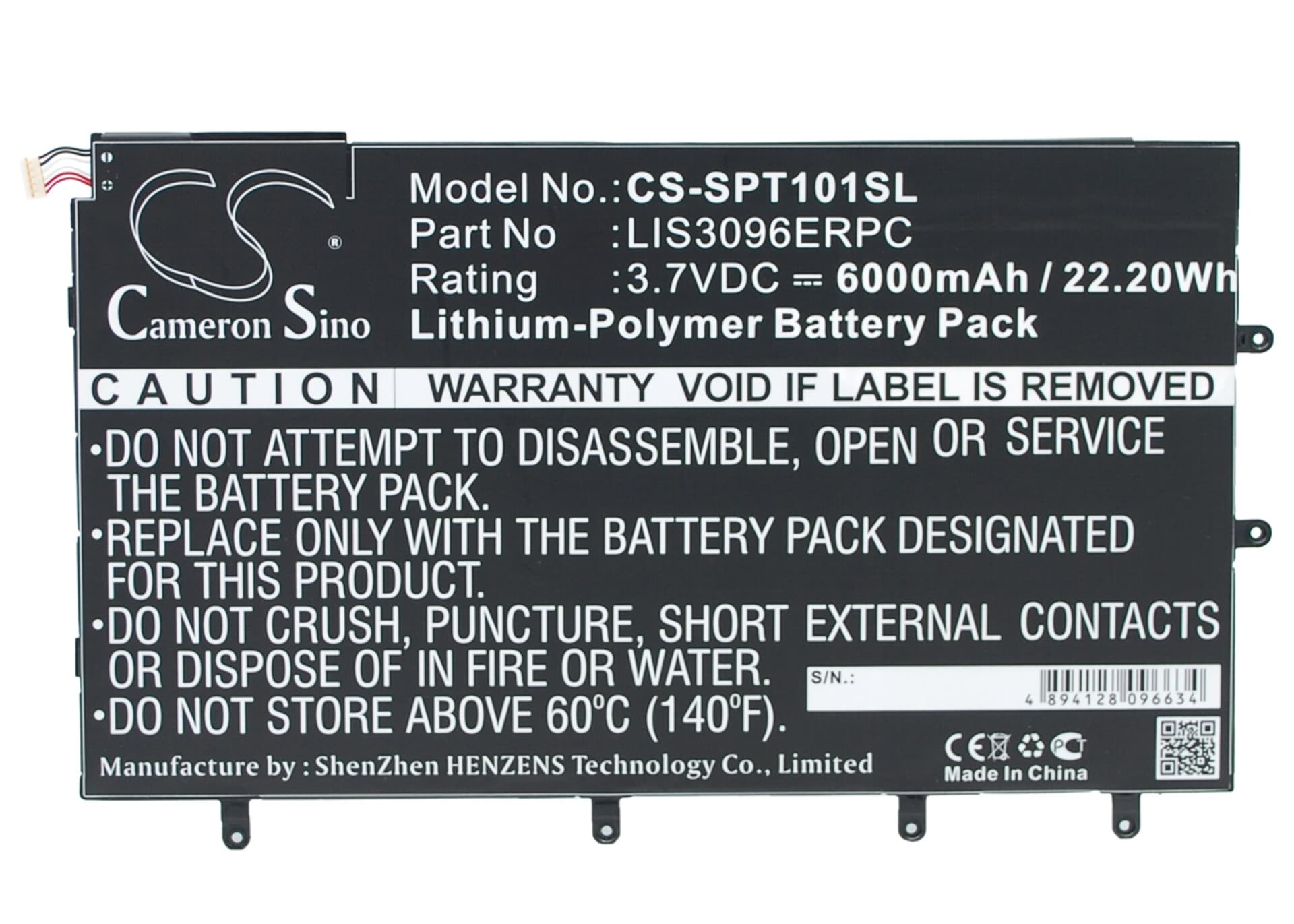 Replacement Battery for Sony Xperia Tablet Z 10.1" - CS-SPT101SL-1.jpg