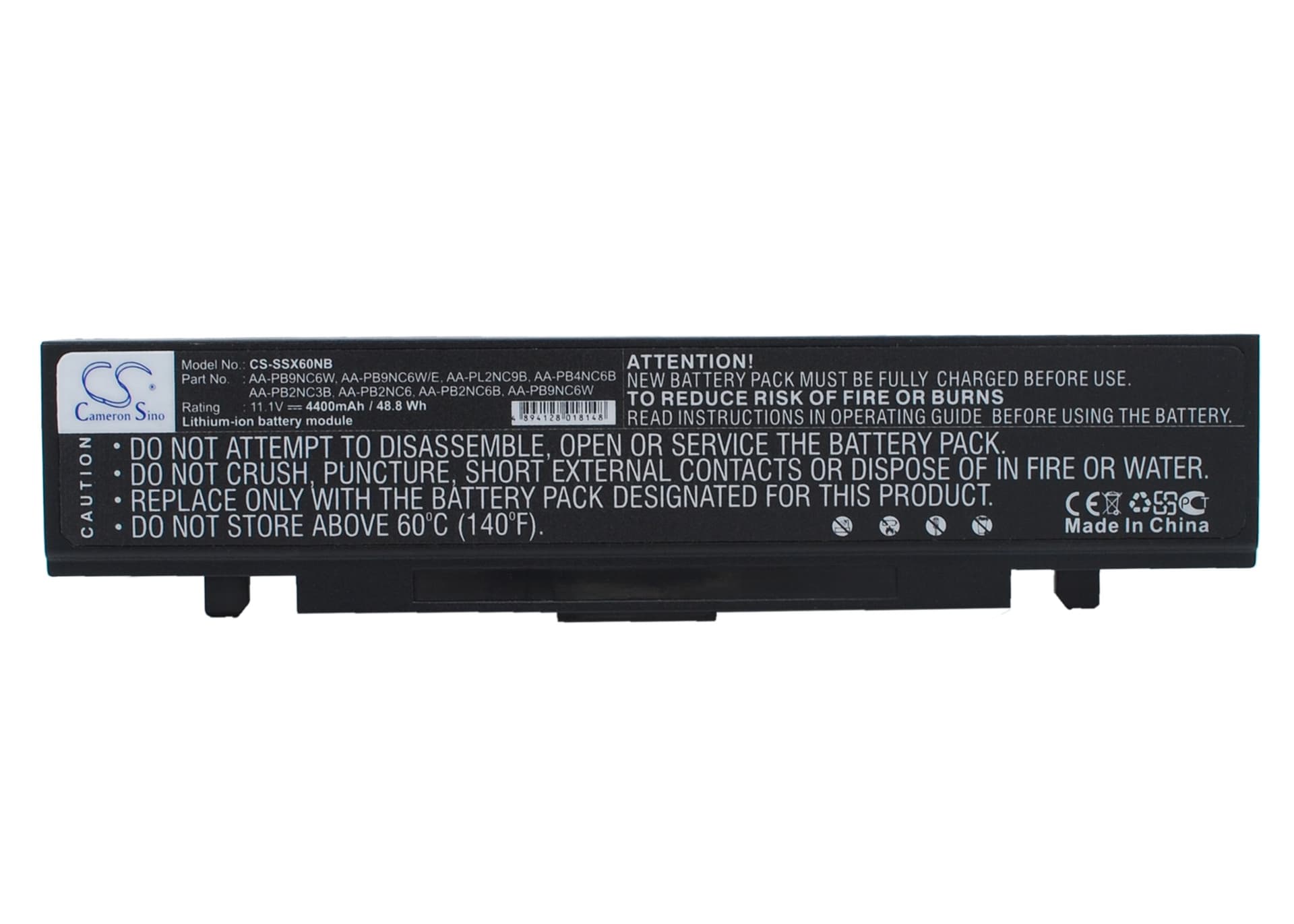 Replacement Battery for Samsung M60 Aura T5450 Chartiz - CS-SSX60NB-1.jpg