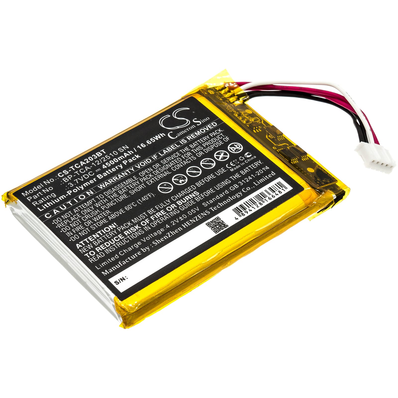 Replacement Battery for Technicolor TCA203 - CS-TCA203BT-1.jpg
