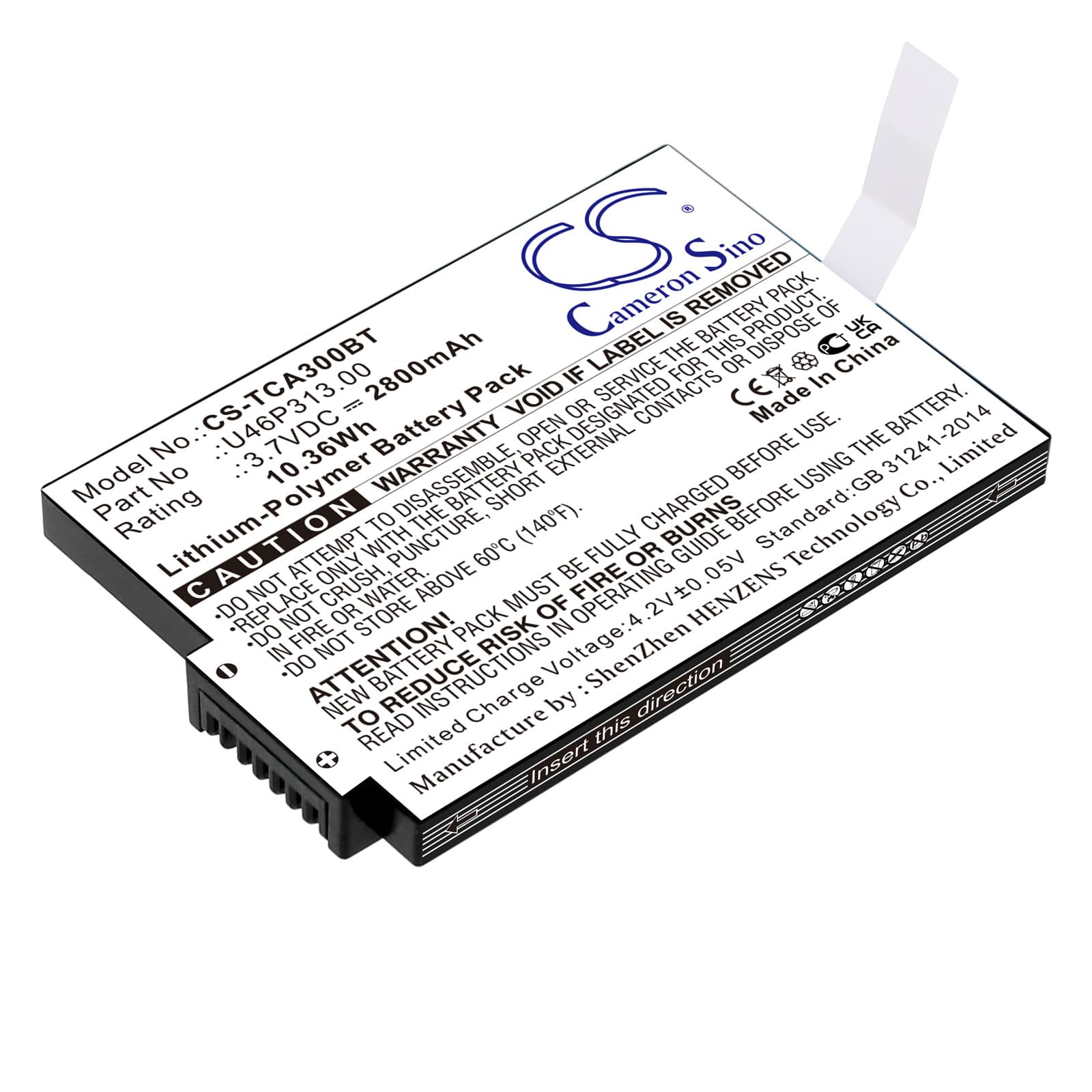 Replacement Battery for Technicolor TCA300COM - CS-TCA300BT-1.jpg
