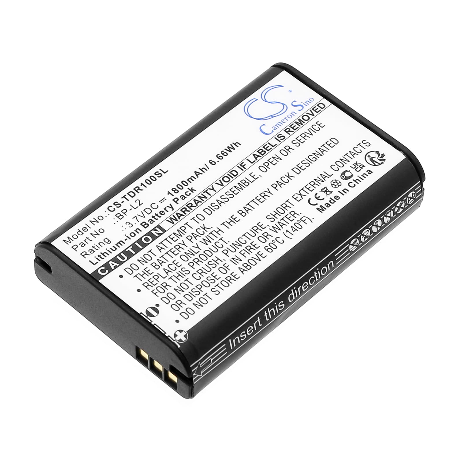 Replacement Battery for Tascam DR-1 - CS-TDR100SL-1.jpg