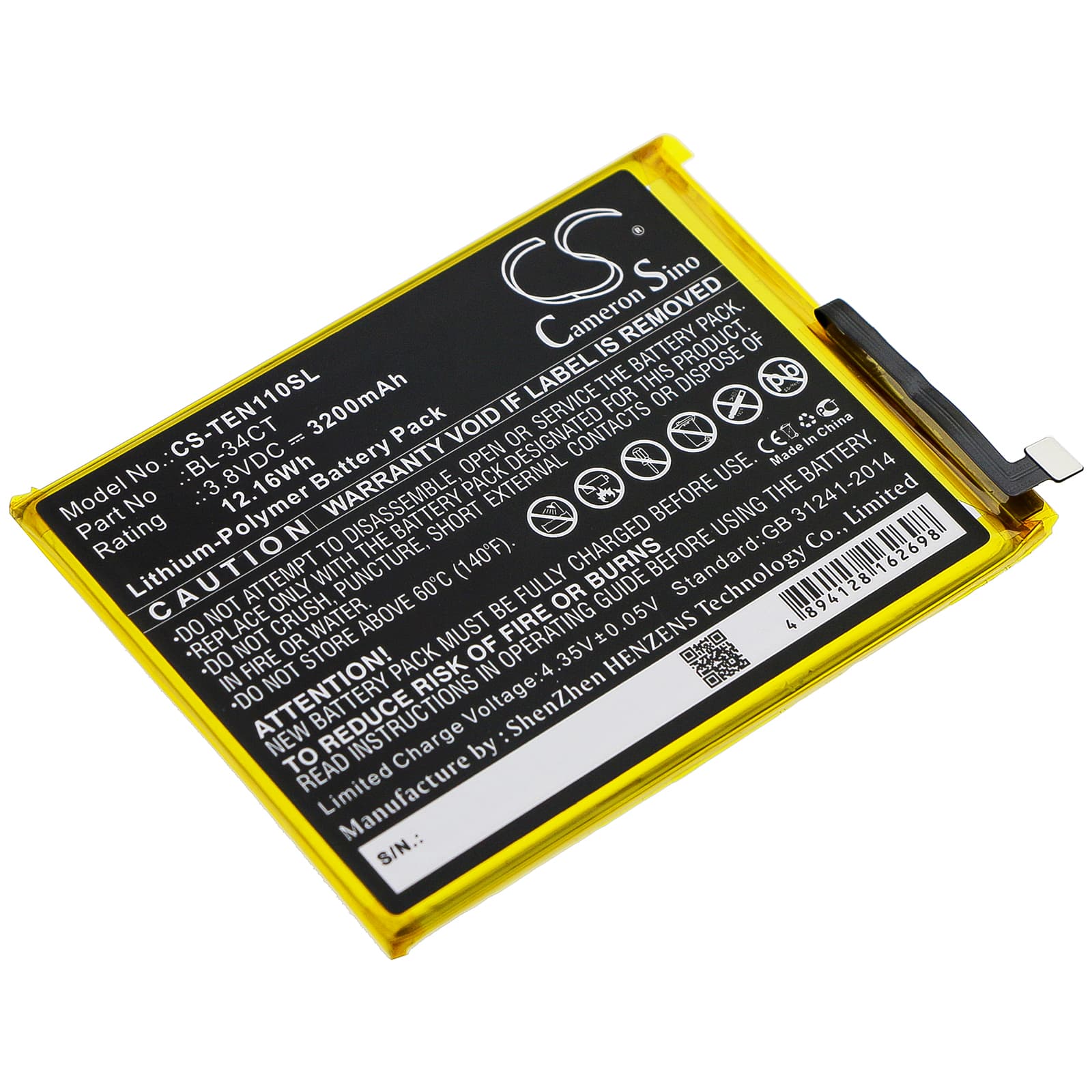 Replacement Battery for Tecno Camon 11S - CS-TEN110SL-1.jpg