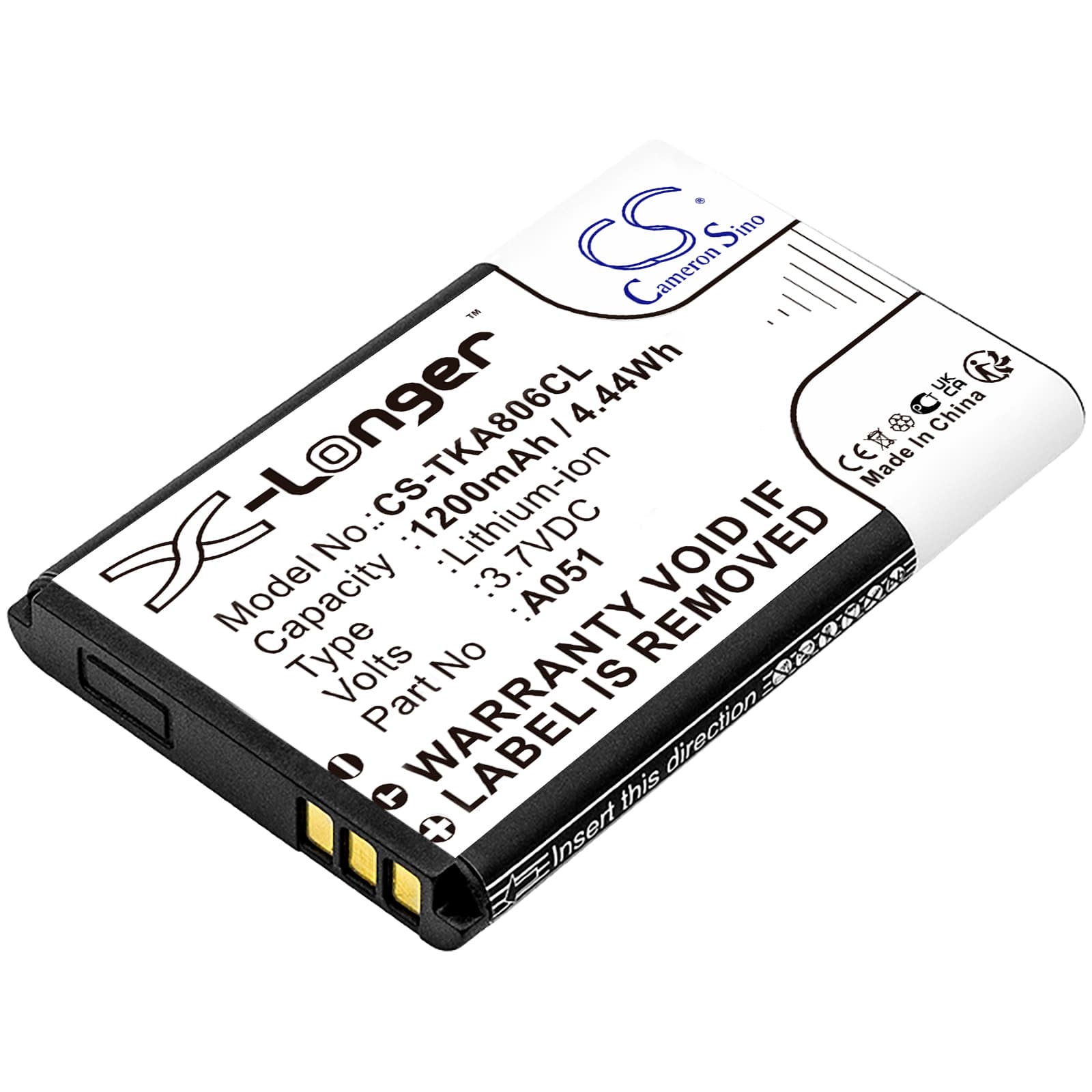 Replacement Battery for Poly 2200-86810-001 - CS-TKA806CL-1.jpg