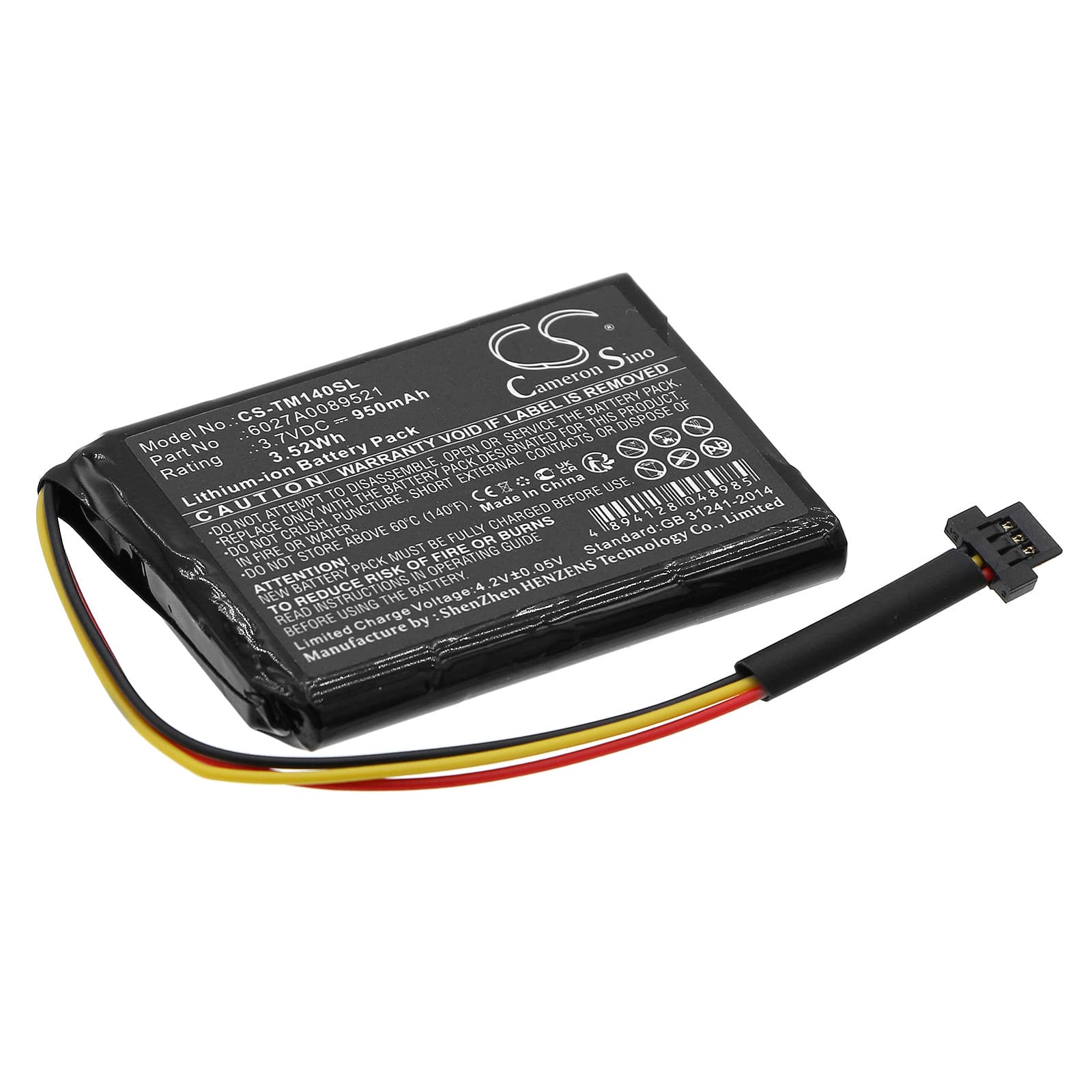 Replacement Battery for TomTom 1EK0.052.02 - CS-TM140SL-1.jpg
