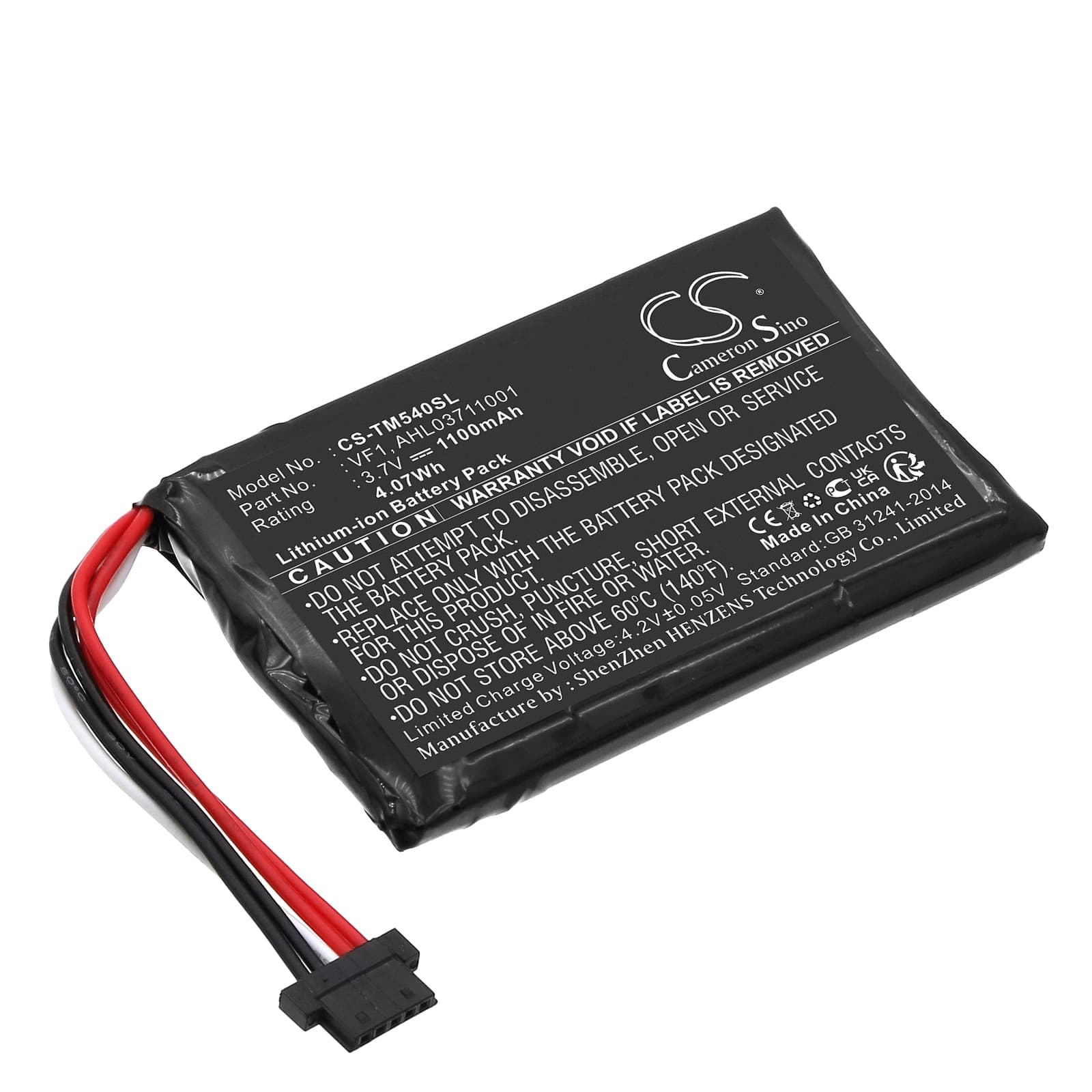 Replacement Battery for TomTom Go 540 - CS-TM540SL-1.jpg