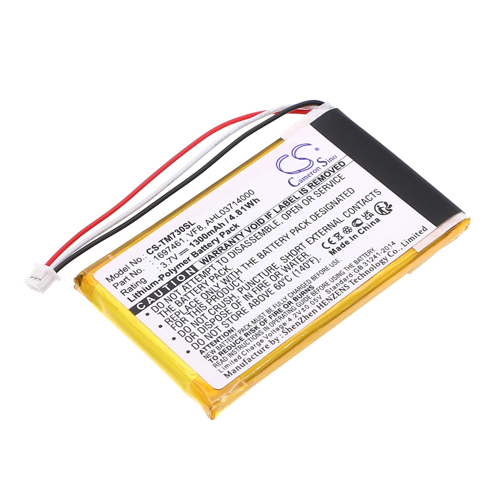 Replacement Battery for TomTom Go 530 Live - CS-TM730SL-1.jpg