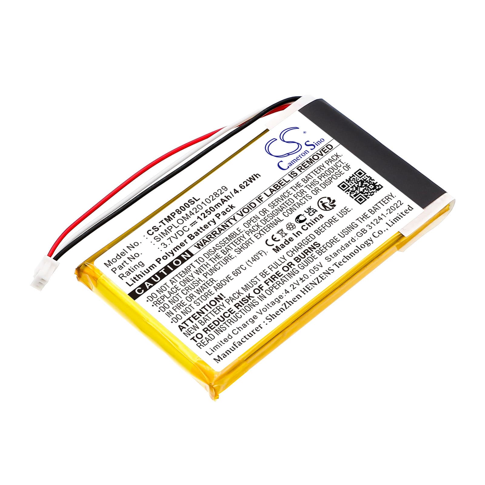 Replacement Battery for TomTom Pro 8000 - CS-TMP800SL-1.jpg