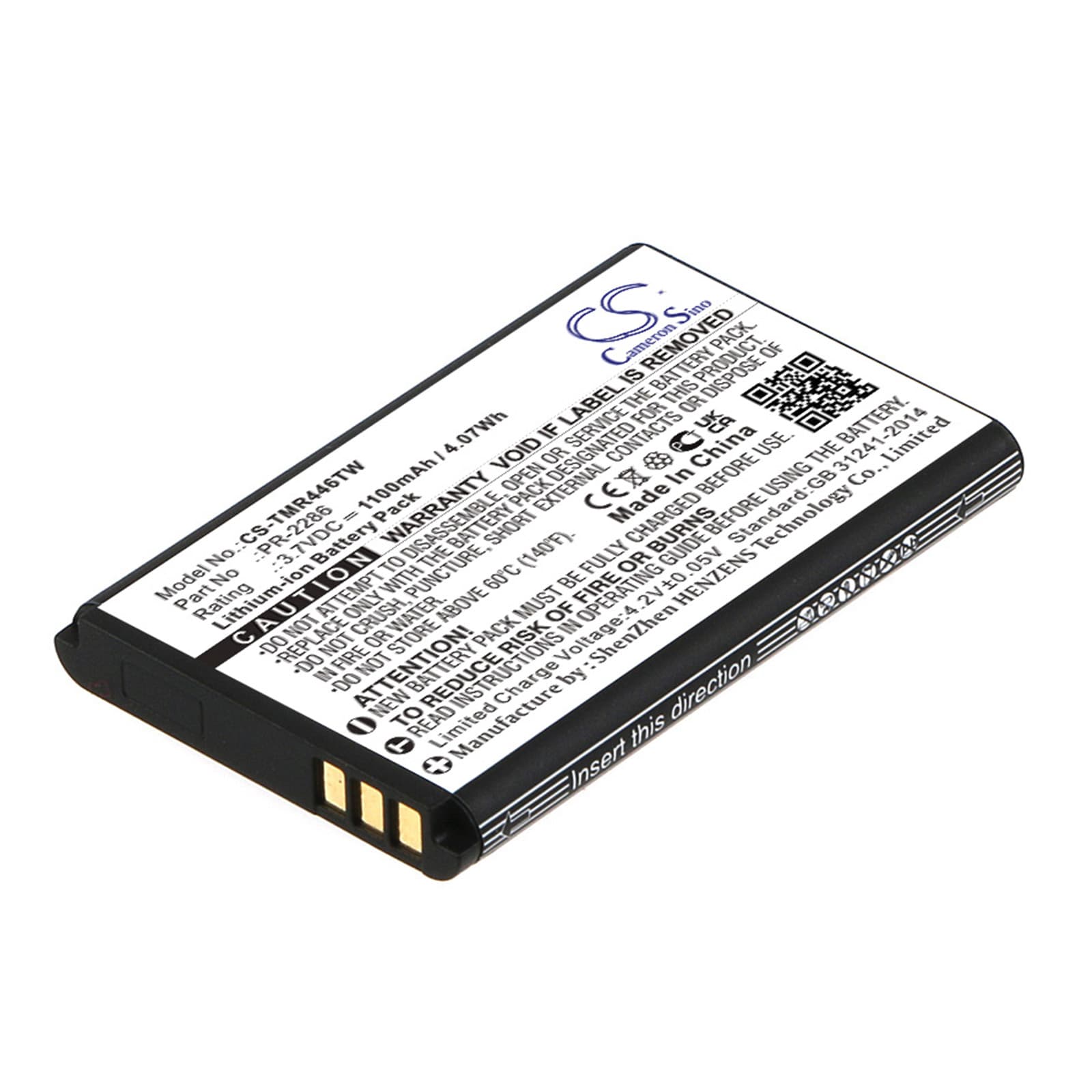 Replacement Battery for Zastone X6 WLN KD-C1 - CS-TMR446TW-1.jpg