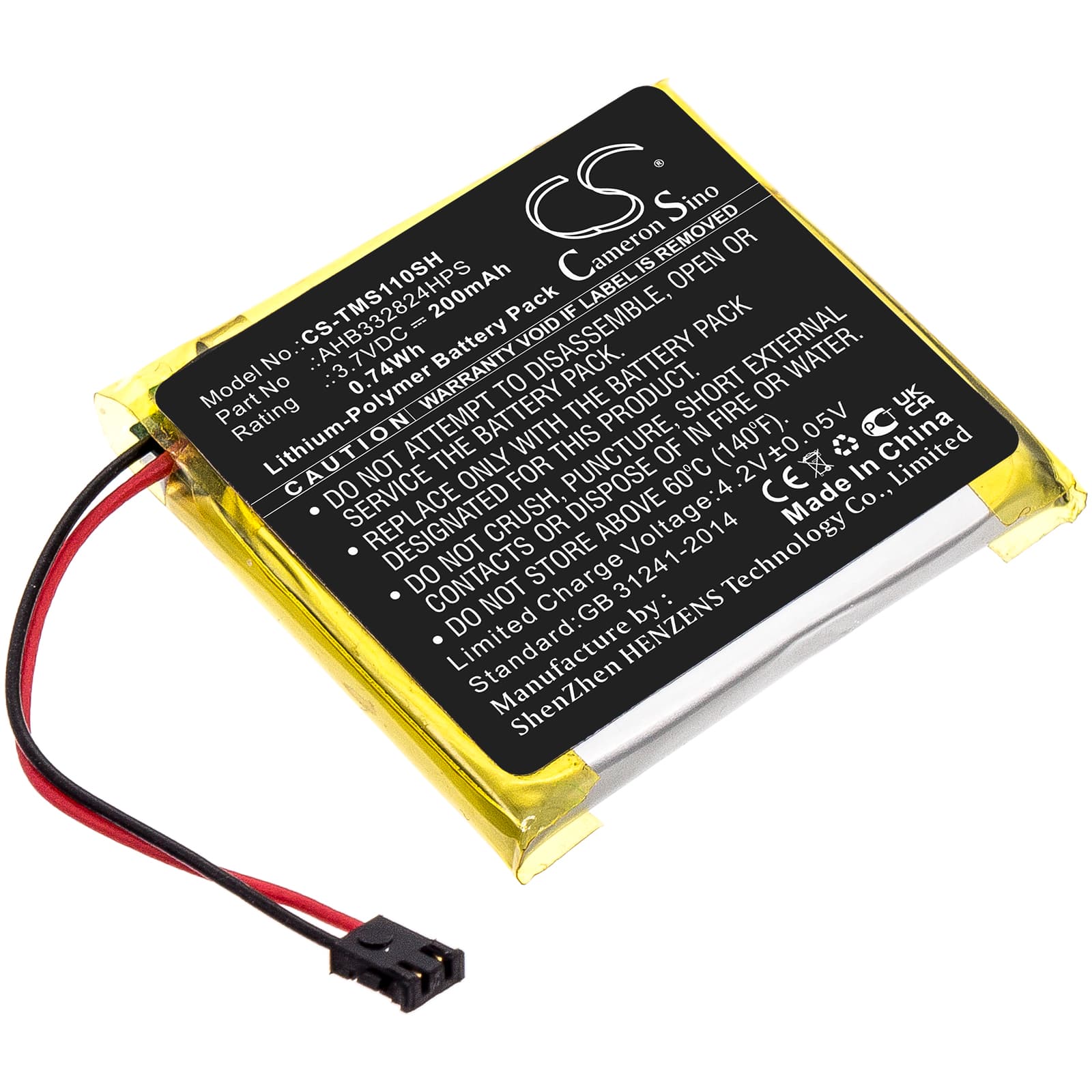 Replacement Battery for TomTom Spark Cardio + Music GPS - CS-TMS110SH-1.jpg