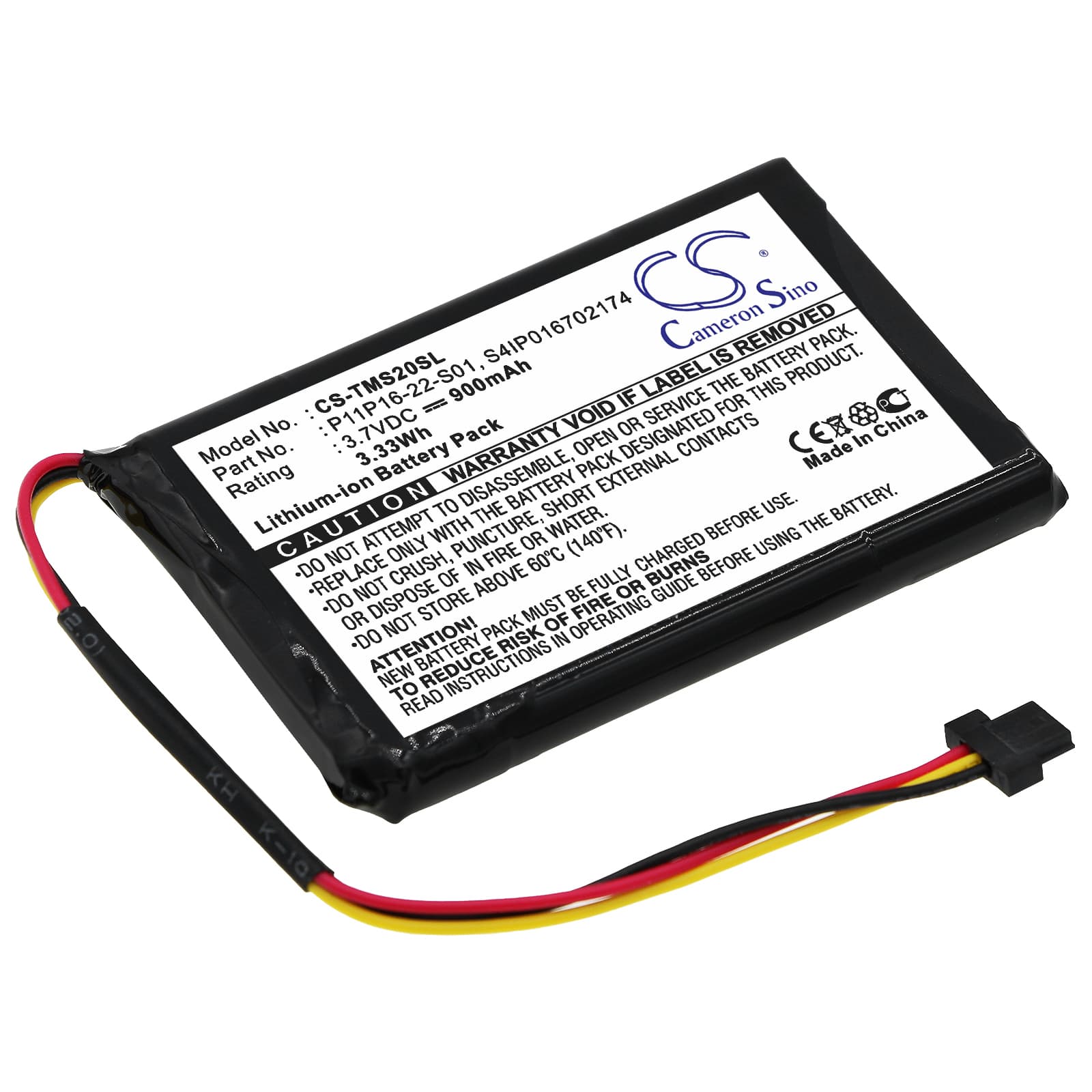 Replacement Battery for TomTom Start XL - CS-TMS20SL-1.jpg