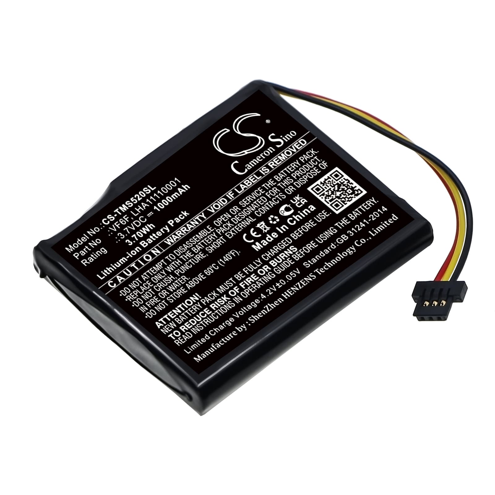 Replacement Battery for TomTom Start 52 - CS-TMS520SL-1.jpg