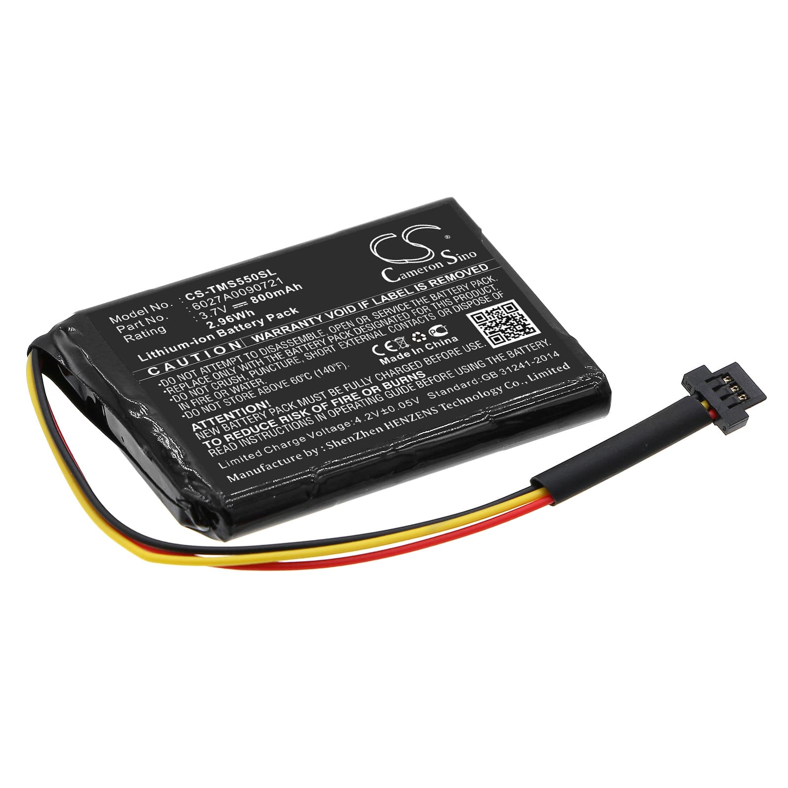 Replacement Battery for TomTom 1EF0.017.03 - CS-TMS550SL-1.jpg