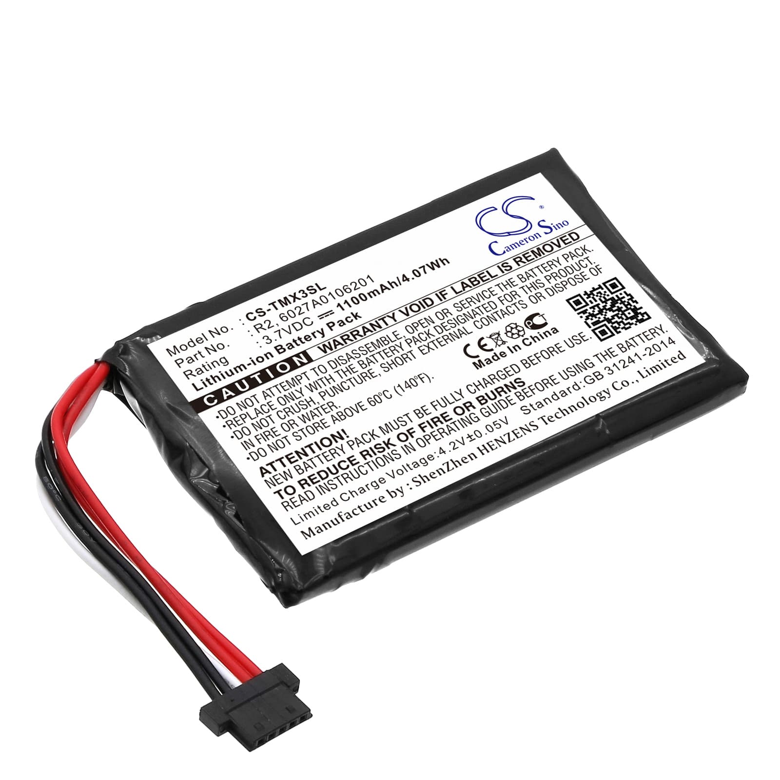 Replacement Battery for TomTom XXL IQ Routes - CS-TMX3SL-1.jpg