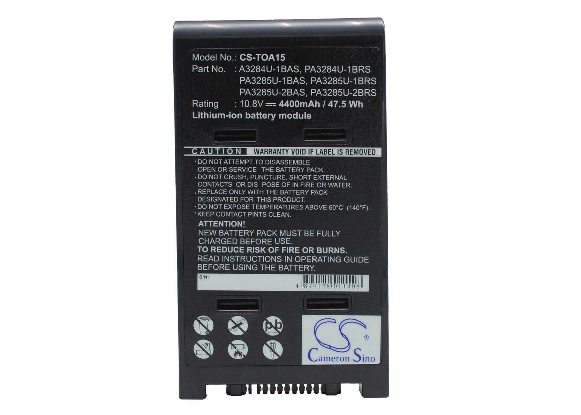 Replacement Battery for Toshiba Satellite A10-S113 - CS-TOA15-1.jpg
