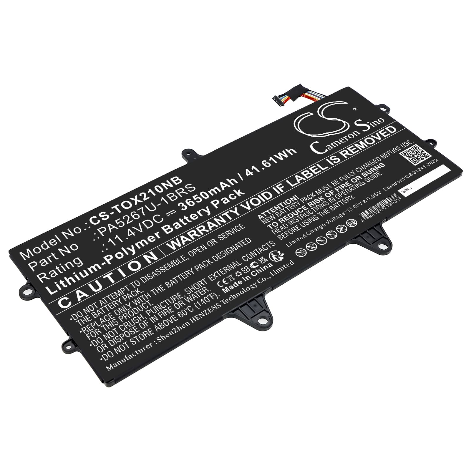 Replacement Battery for Toshiba Portege X20W - CS-TOX210NB-1.jpg