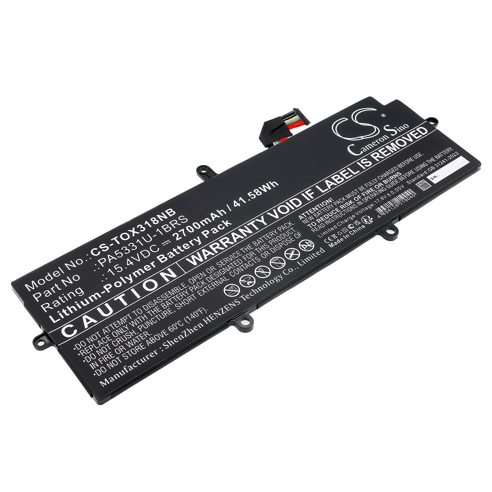 Replacement Battery for Toshiba Dynabook Portege A30 - CS-TOX318NB-1.jpg