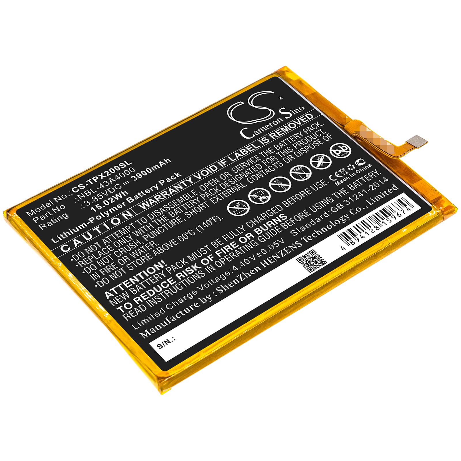 Replacement Battery for Neffos X20 - CS-TPX200SL-1.jpg