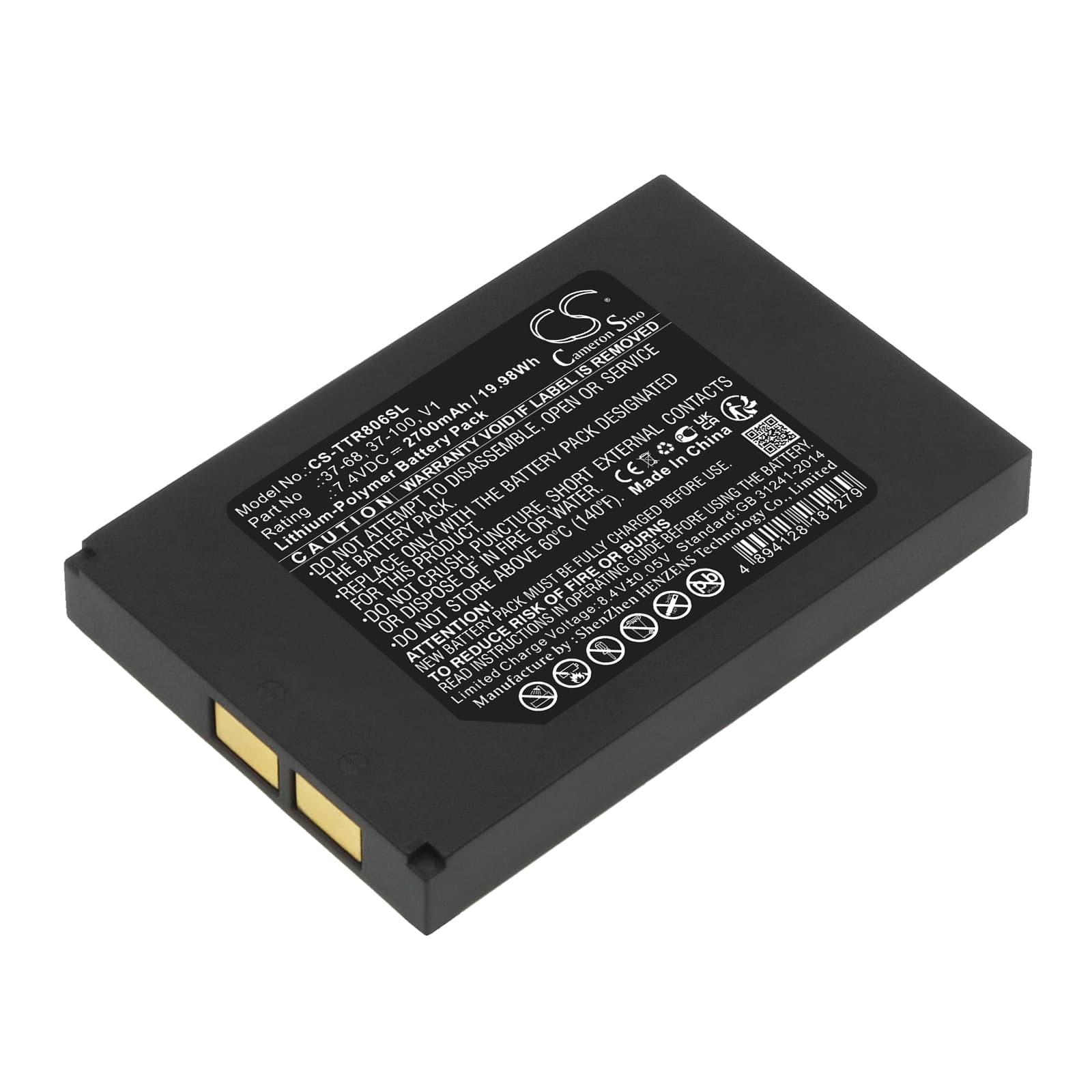 Replacement Battery for Triplett CamView IP Pro-8W HD CCTV Tester - CS-TTR806SL-1.jpg