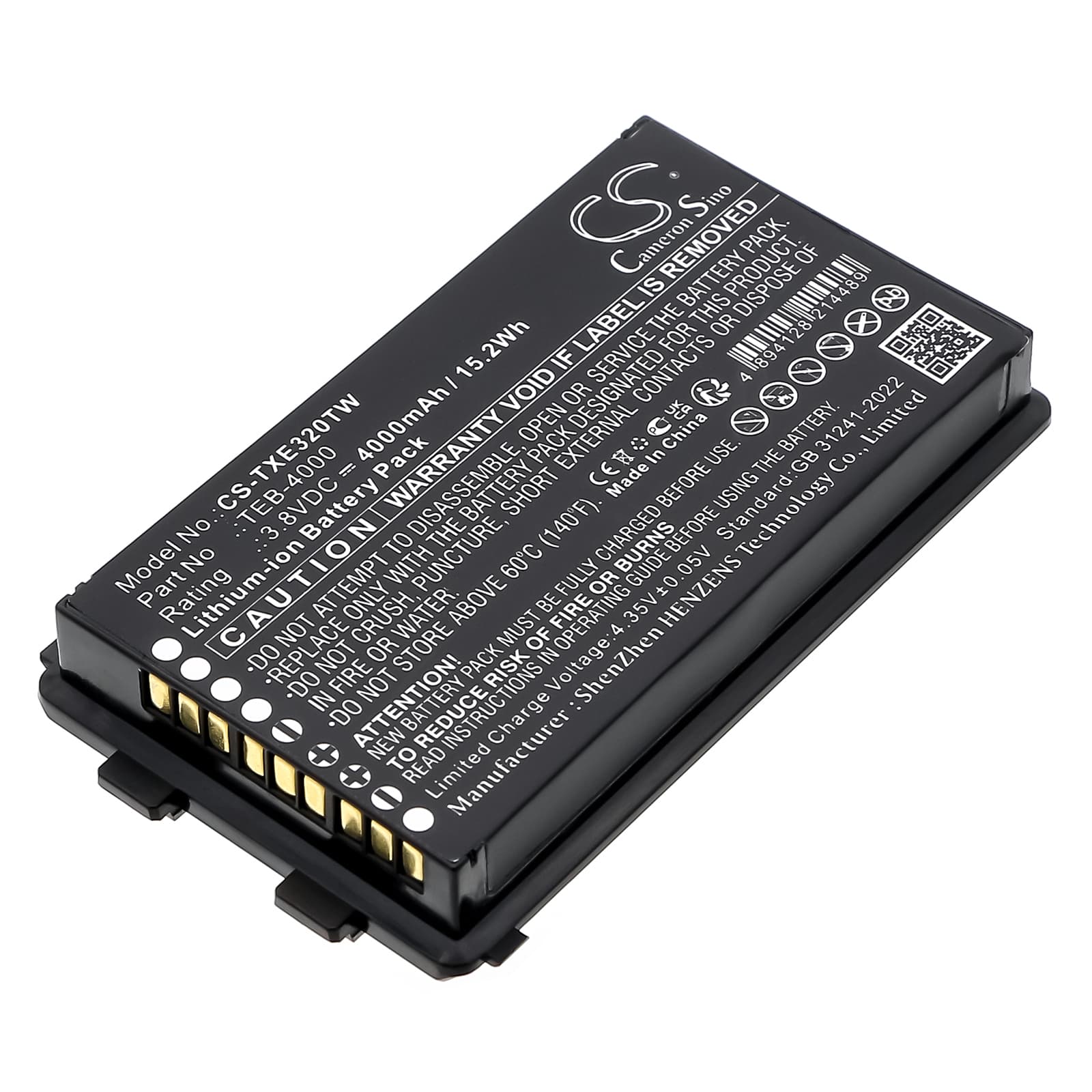 Replacement Battery for Telox TE320 - CS-TXE320TW-1.jpg