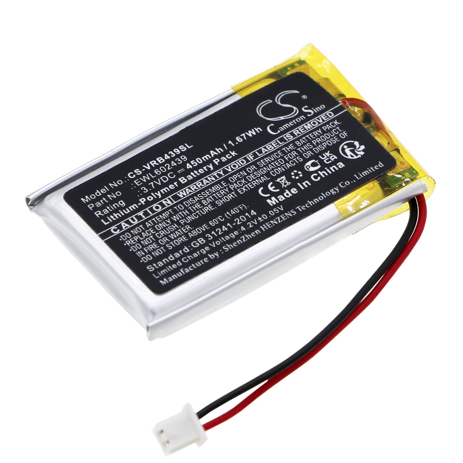 Replacement Battery for Virtue OLED Circuit Boards - CS-VRB439SL-1.jpg