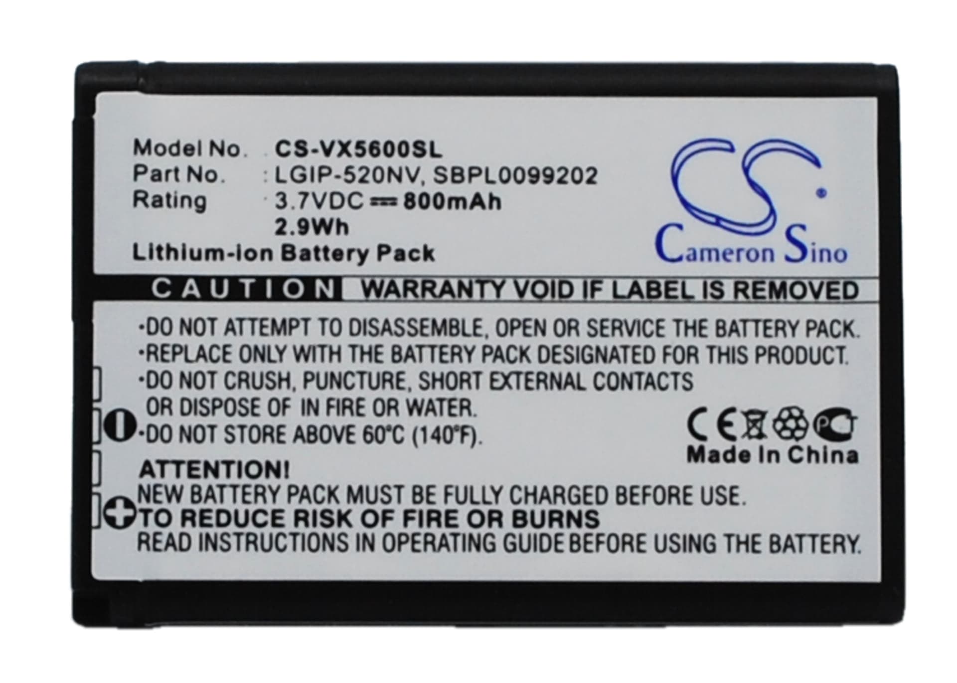 Replacement Battery for LG VX5600 - CS-VX5600SL-1.jpg