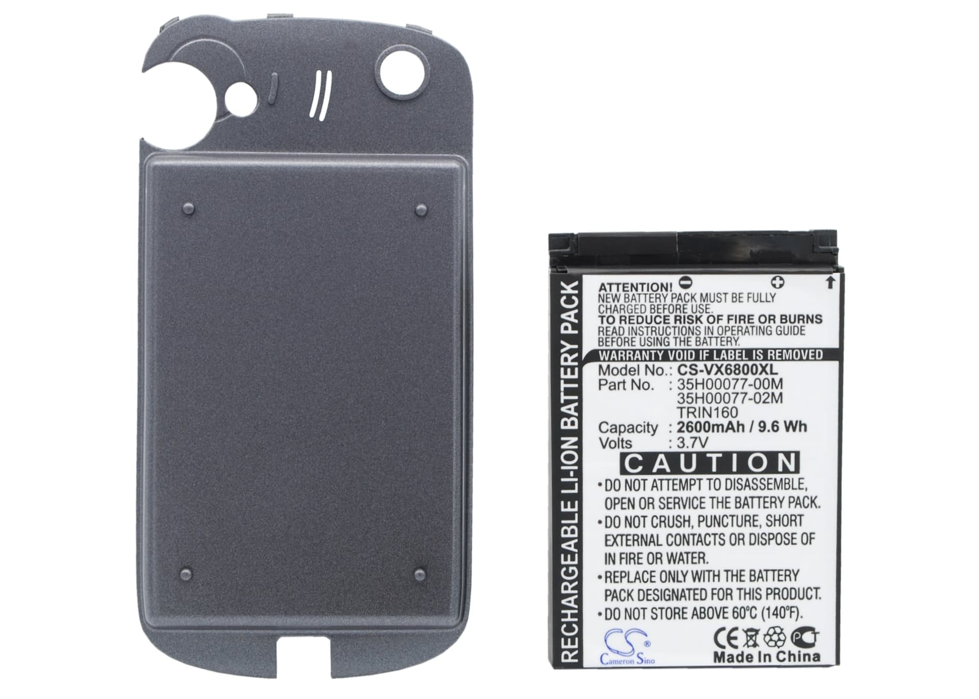 Replacement Battery for HTC P4000 - CS-VX6800XL-1.jpg