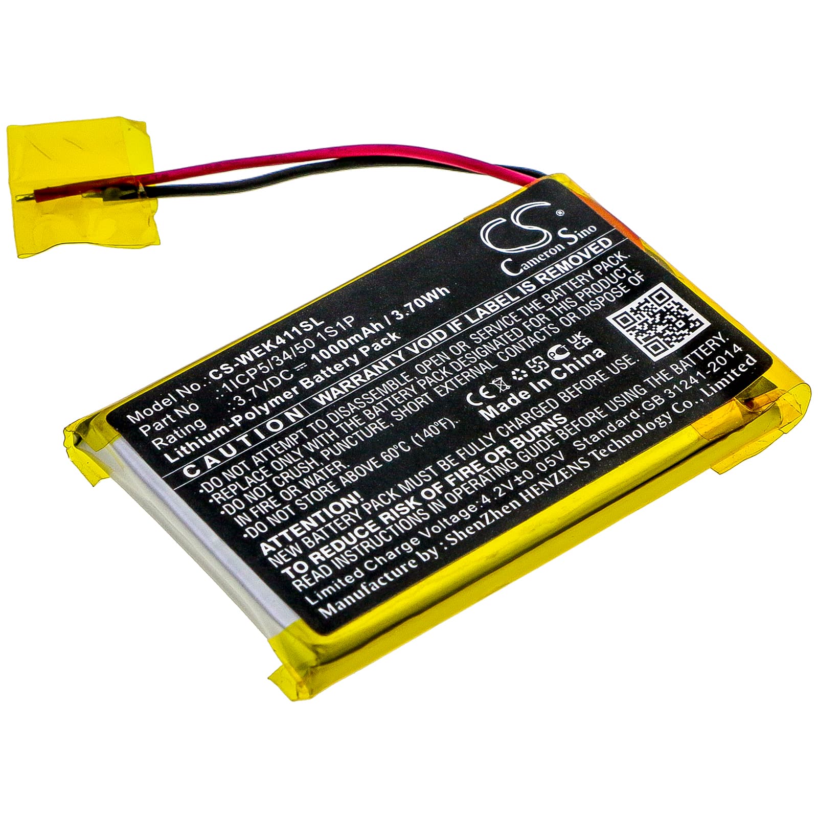 Replacement Battery for Wacom Express Key Remote - CS-WEK411SL-1.jpg