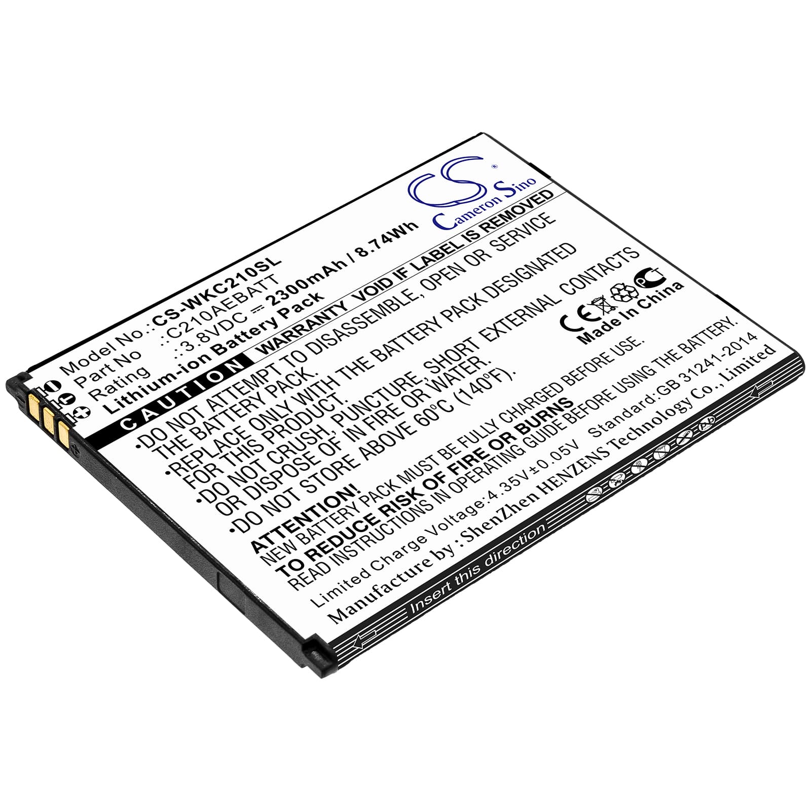 Replacement Battery for Wiko C210 - CS-WKC210SL-1.jpg