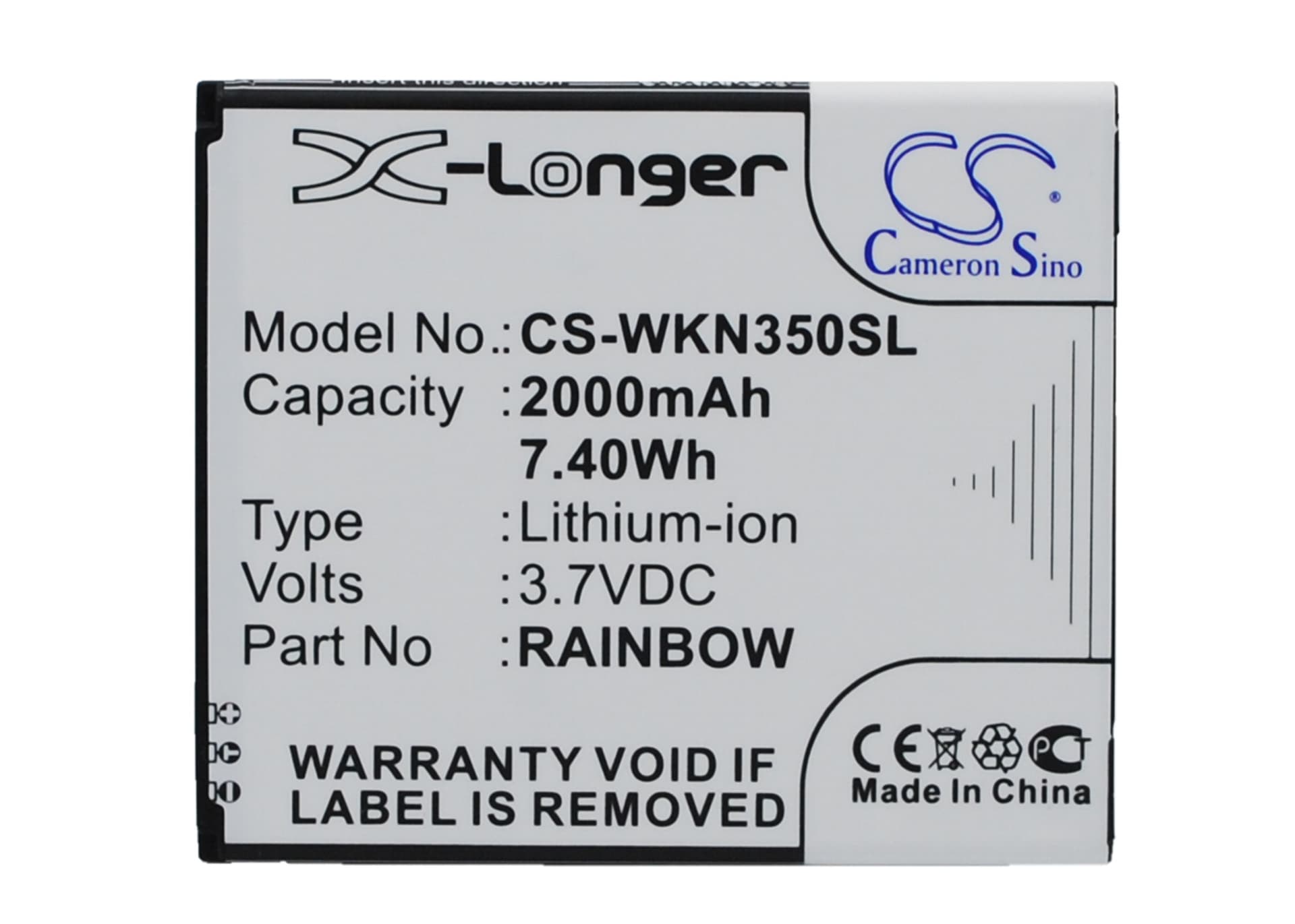 Replacement Battery for Wiko Rainbow - CS-WKN350SL-1.jpg