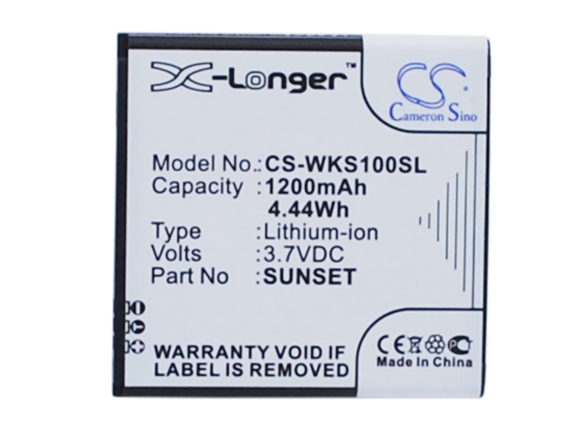 Replacement Battery for Wiko Sunset - CS-WKS100SL-1.jpg