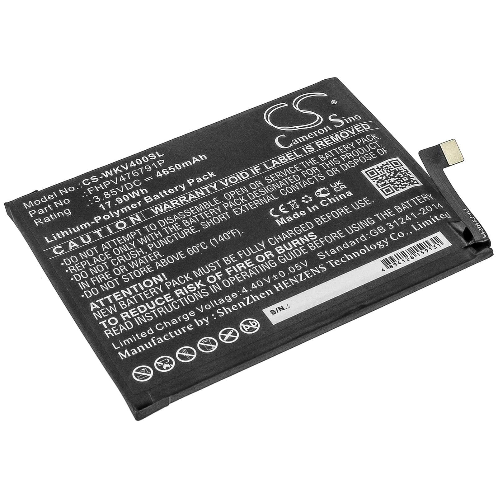 Replacement Battery for Wiko View 4 - CS-WKV400SL-1.jpg