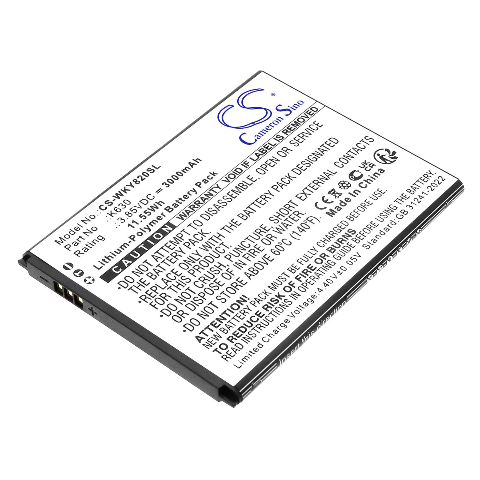 Replacement Battery for Wiko Y82 - CS-WKY820SL-1.jpg