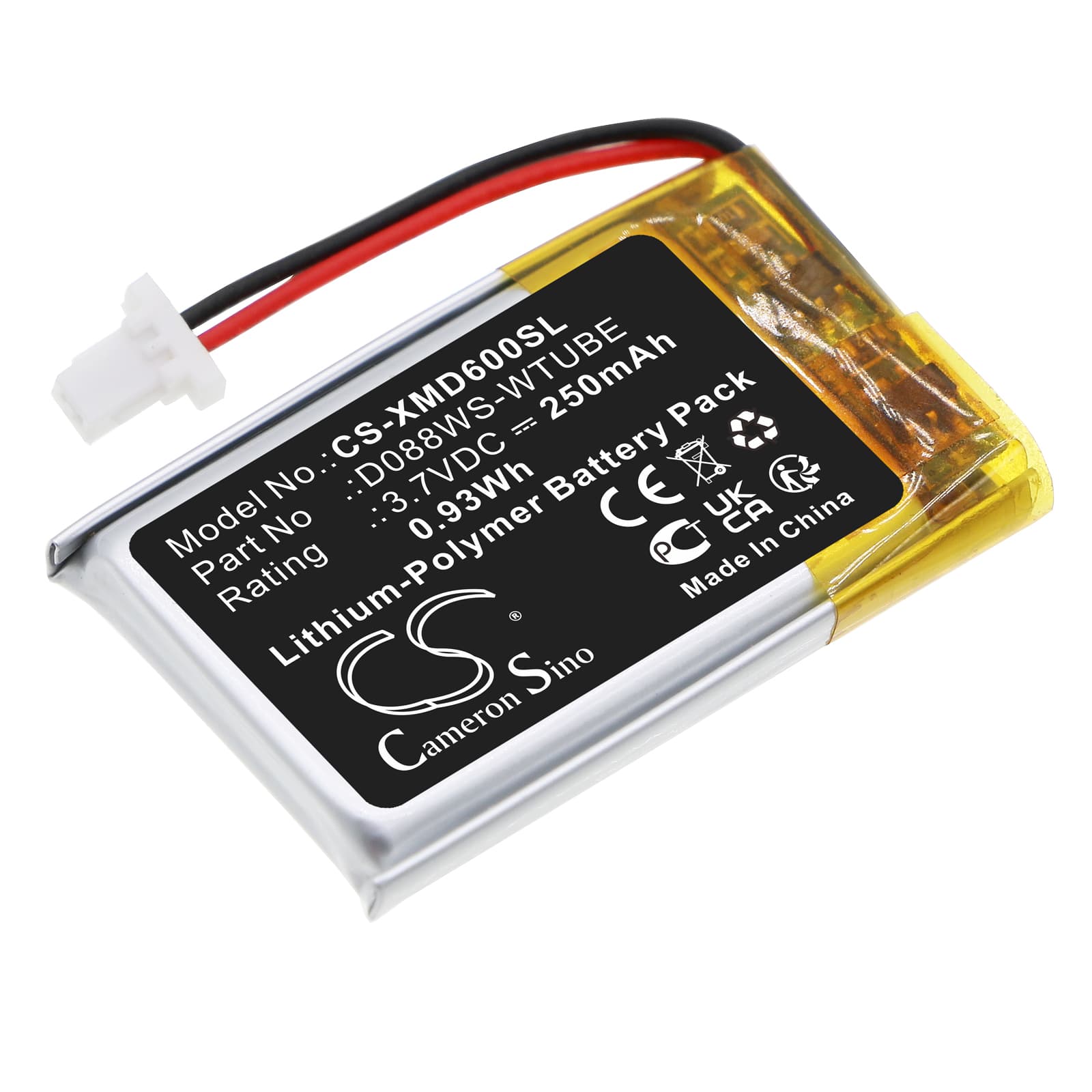 Replacement Battery for XP Metal Detectors WS6 - CS-XMD600SL-1.jpg