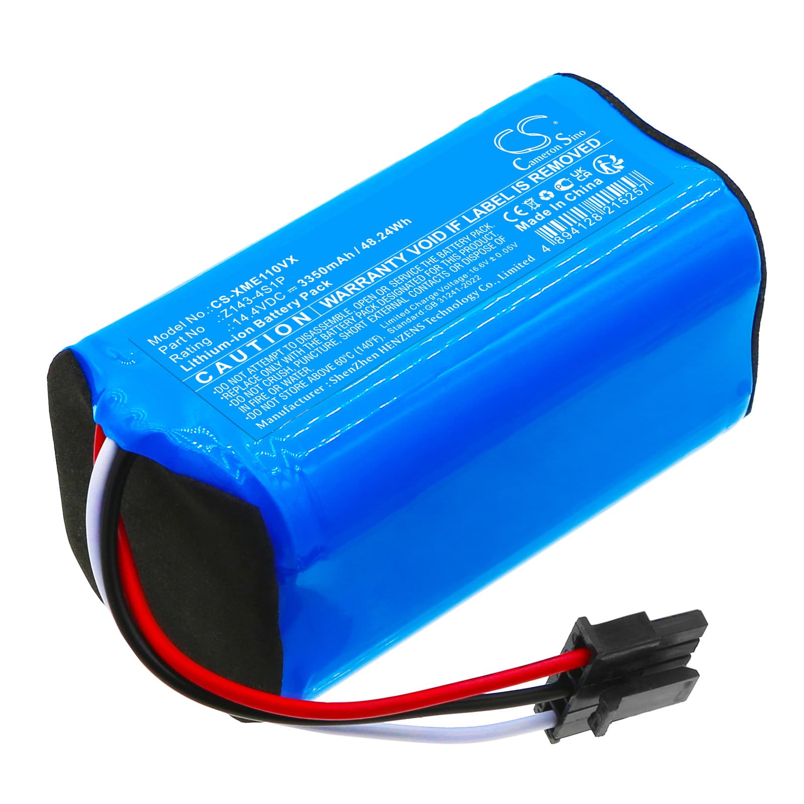 Replacement Battery for MyGenie ZX1000 Auto Vacuum Cleaner Type B Plug - CS-XME110VX-1.jpg