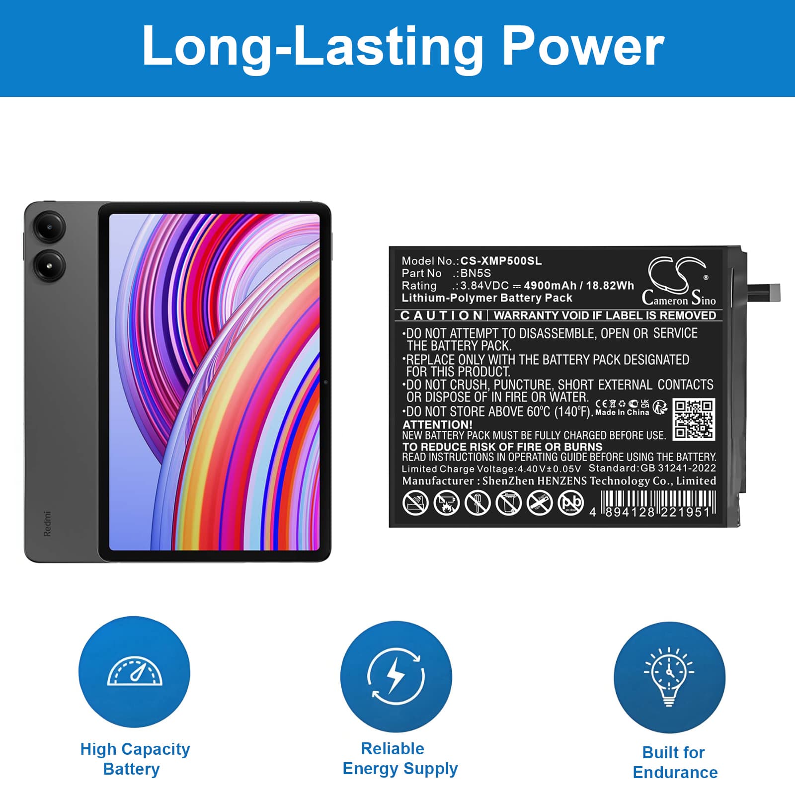Replacement Battery for Redmi Pad Pro - CS-XMP500SL-1.jpg