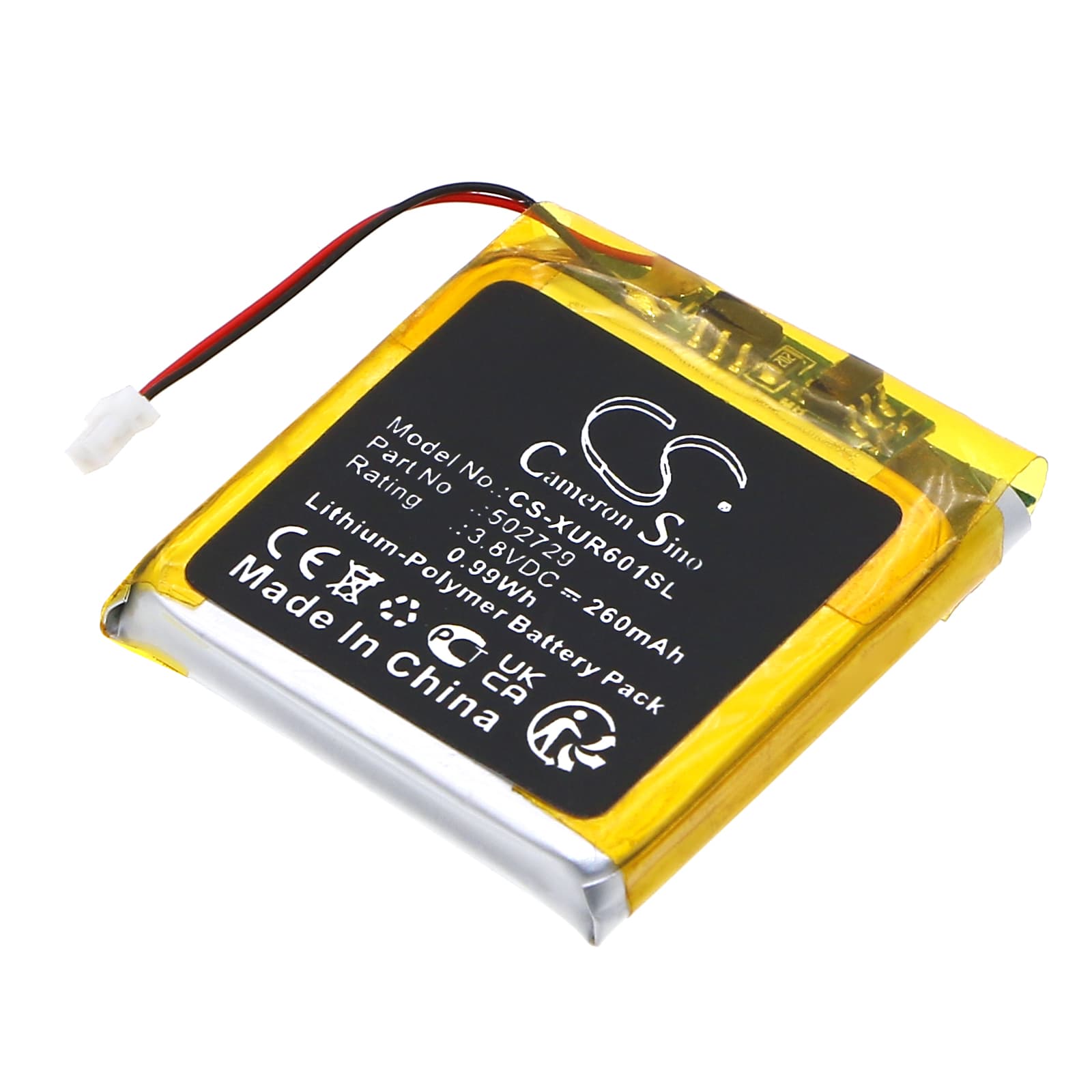 Replacement Battery for Xvive U6 Wireless Microphone Transmitter - CS-XUR601SL-1.jpg