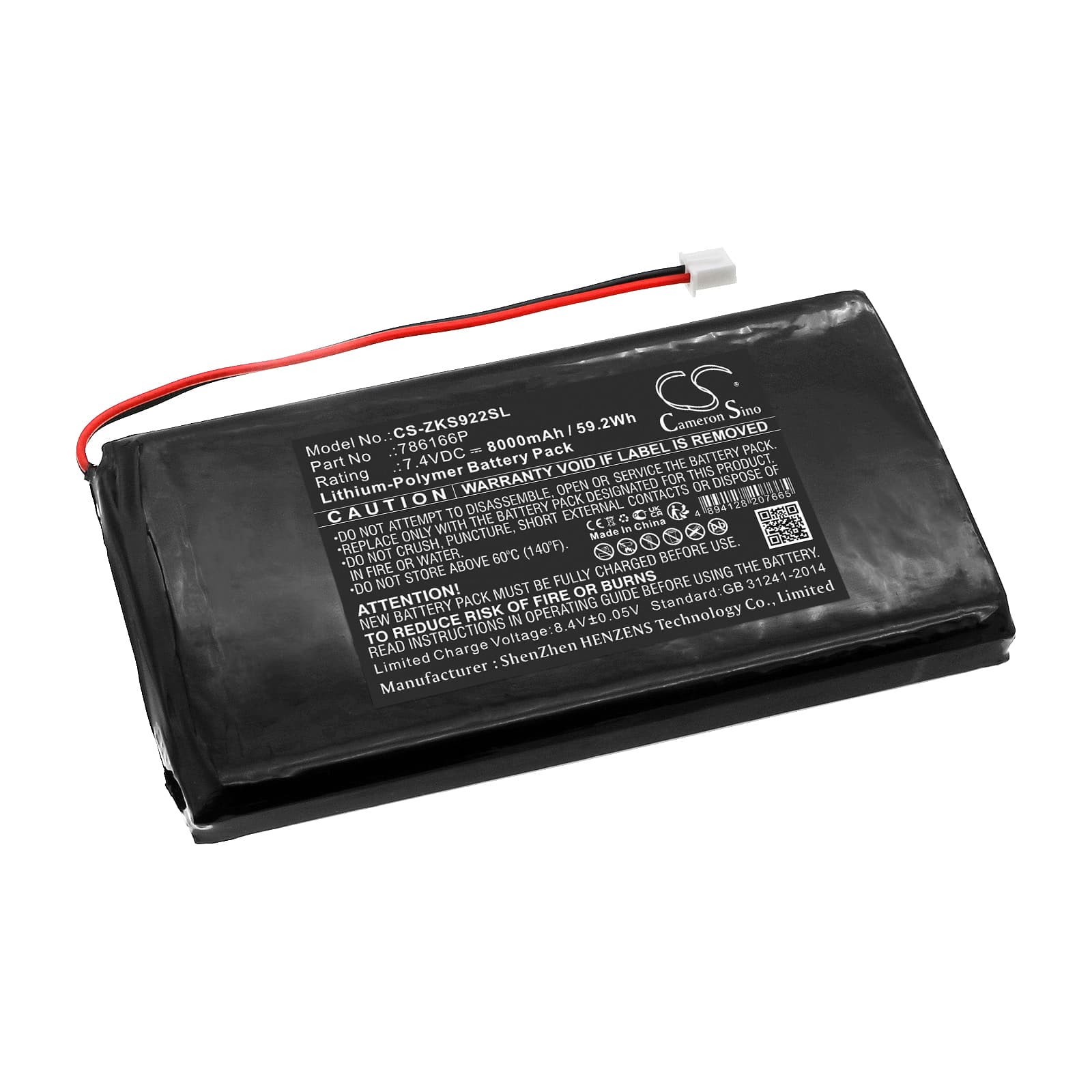 Replacement Battery for ZKTeco S922 - CS-ZKS922SL-1.jpg