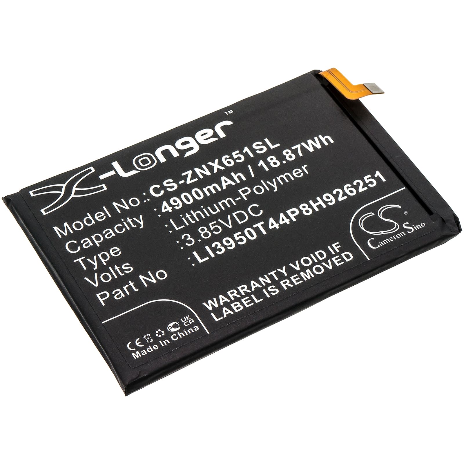 Replacement Battery for ZTE Nubia Play - CS-ZNX651SL-1.jpg