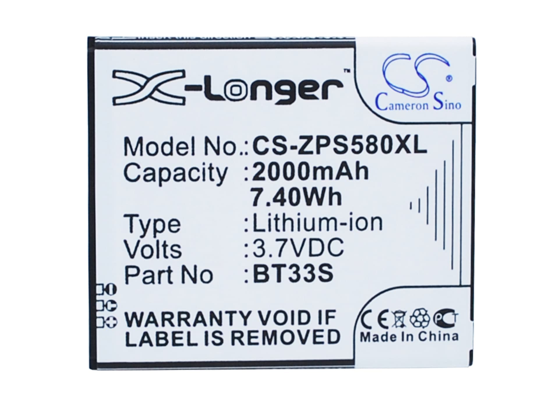 Replacement Battery for ZOPO ZP580