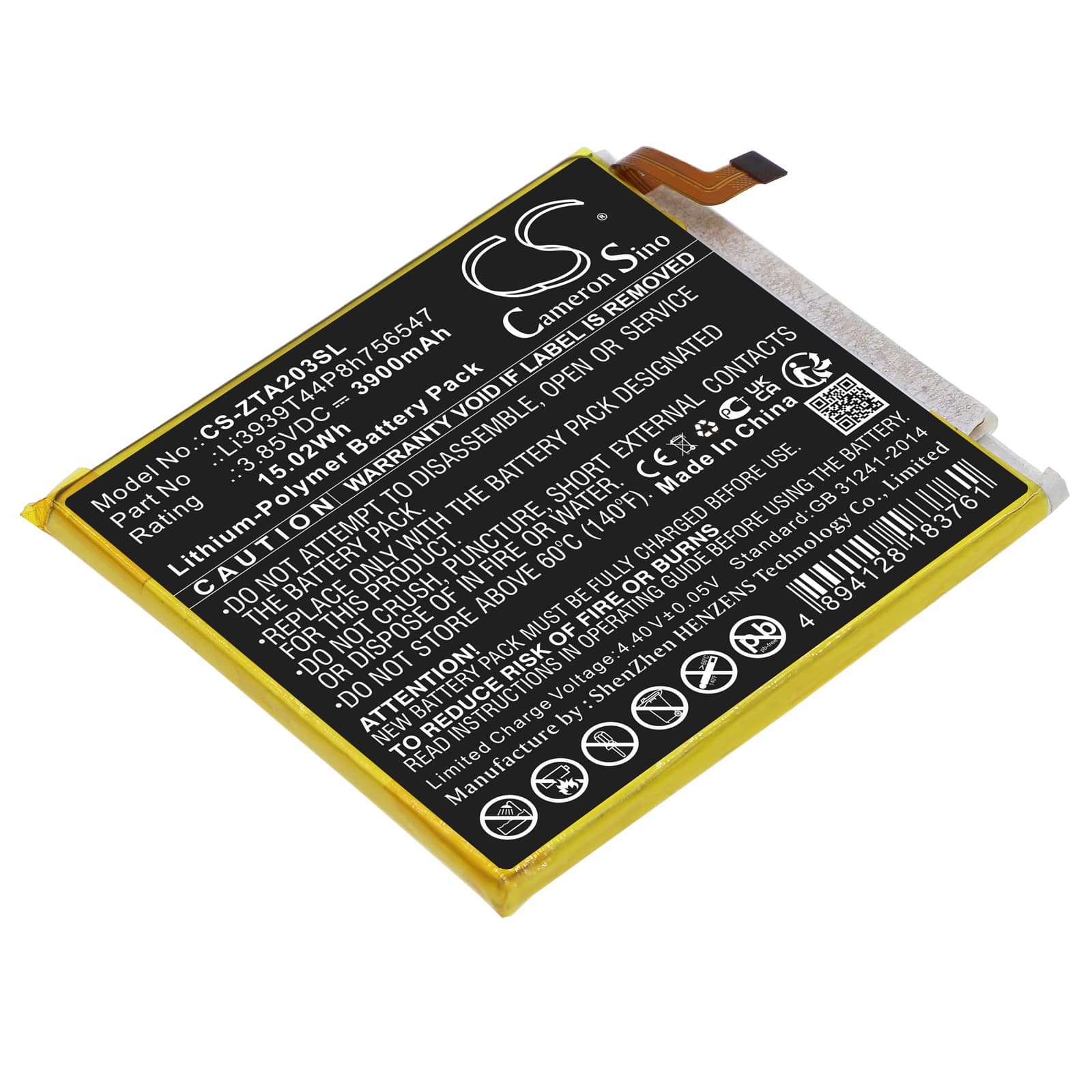 Replacement Battery for ZTE Axon 10 Pro - CS-ZTA203SL-1.jpg