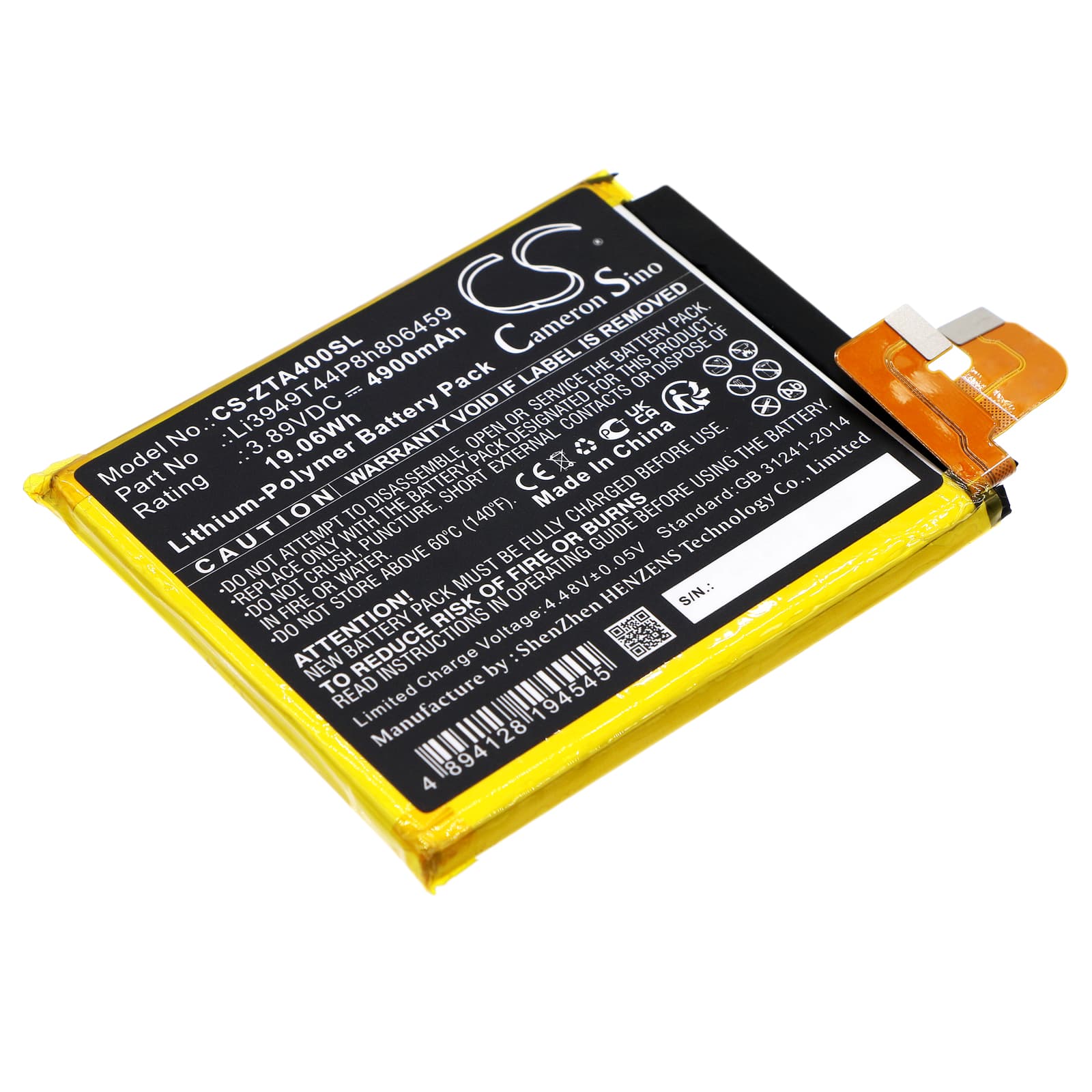 Replacement Battery for ZTE Axon 40 Ultra - CS-ZTA400SL-1.jpg