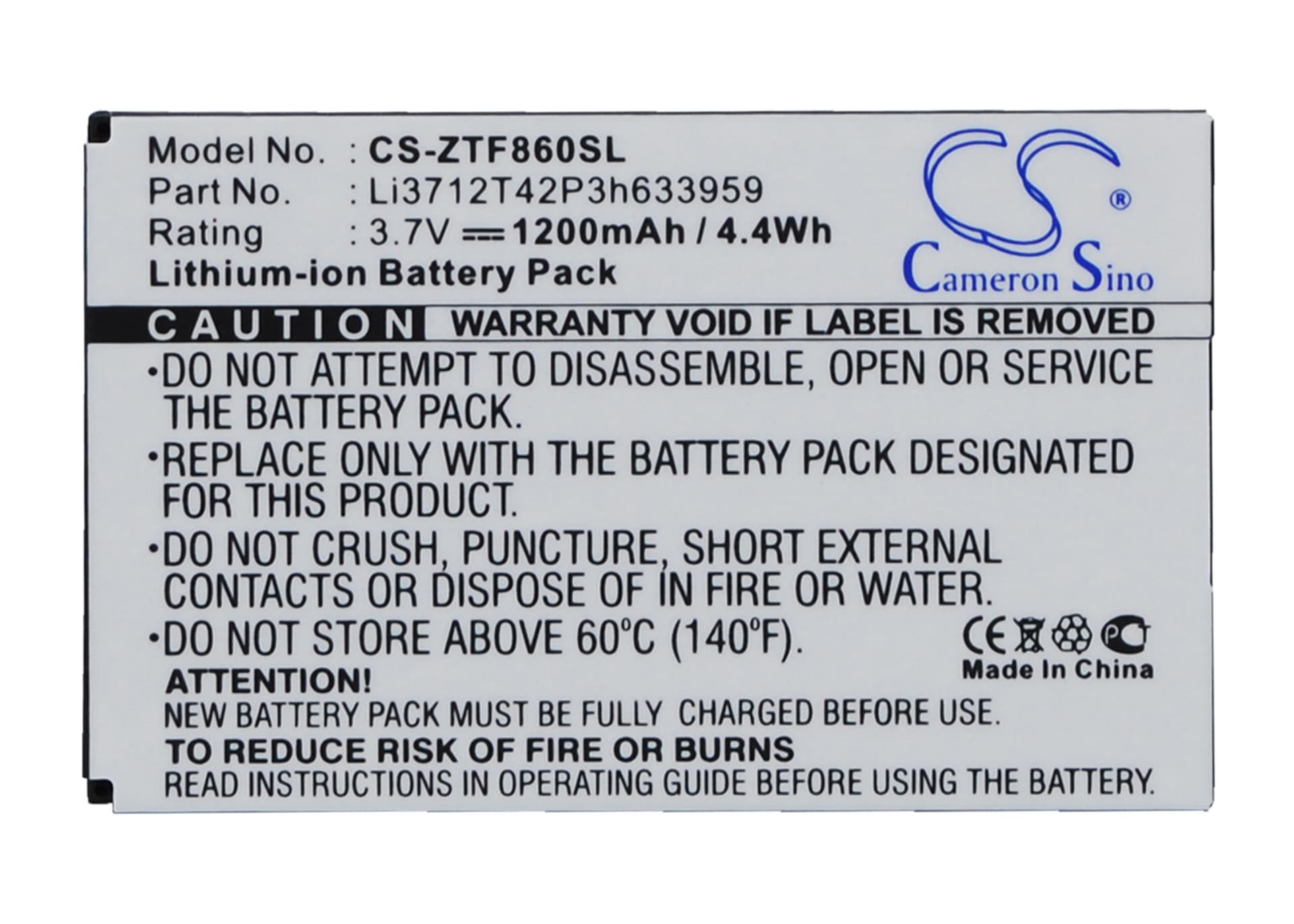 Replacement Battery for Telstra E700 F860 F868 F866 - CS-ZTF860SL-1.jpg