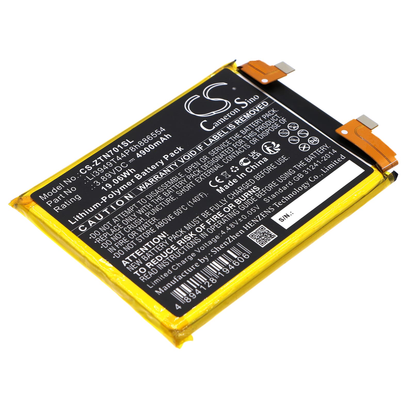 Replacement Battery for ZTE Nubia Z40 Pro - CS-ZTN701SL-1.jpg