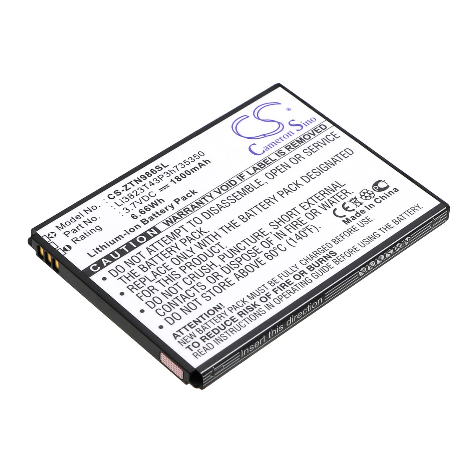 Replacement Battery for Allstar Z818L - CS-ZTN986SL-1.jpg