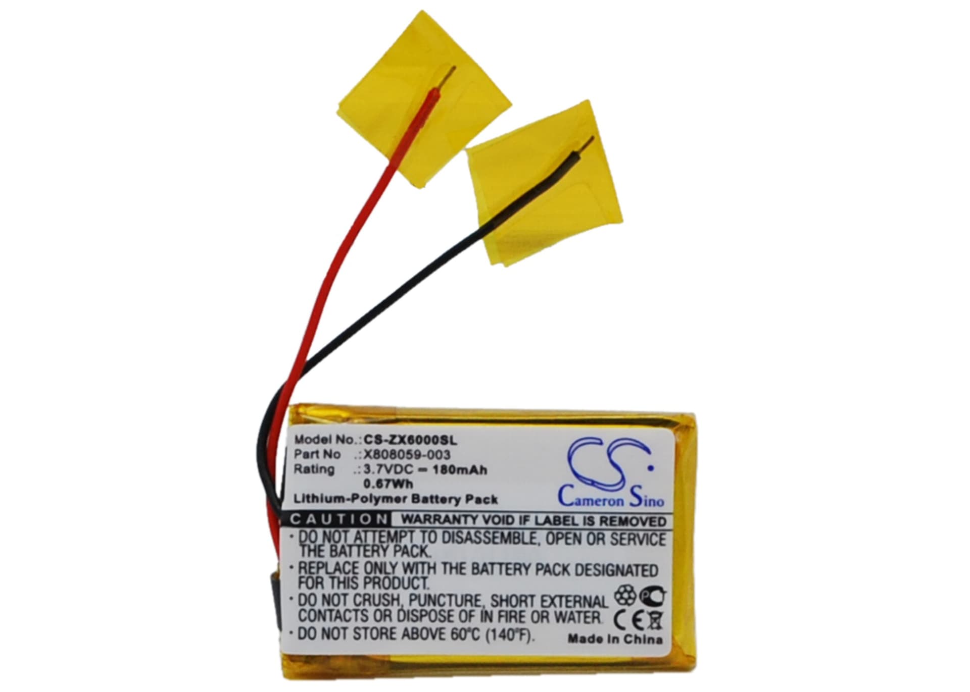 Replacement Battery for Microsoft LifeChat ZX-6000 - CS-ZX6000SL-1.jpg