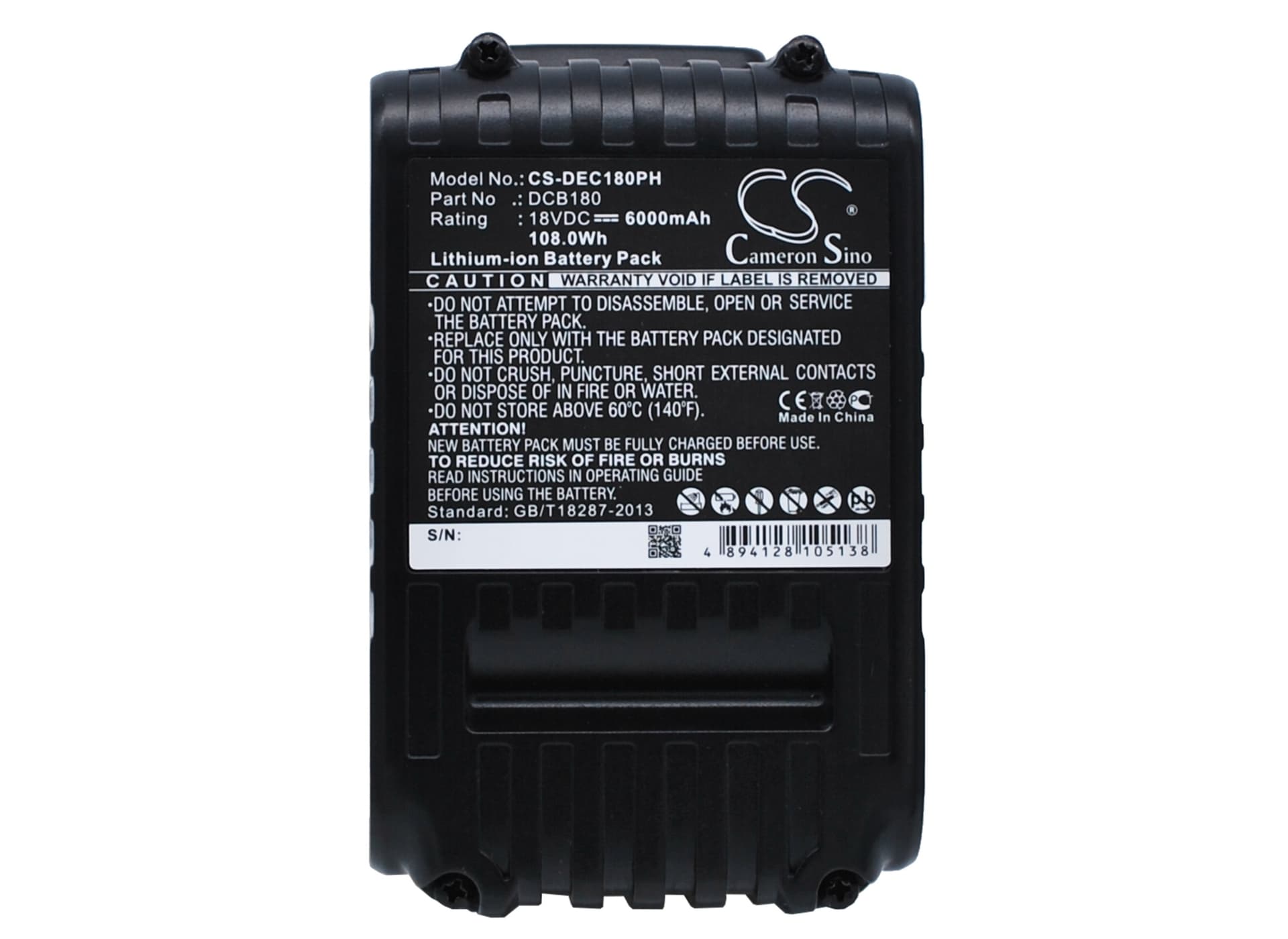 Replacement Battery for DeWalt XR Li-Ion 18V